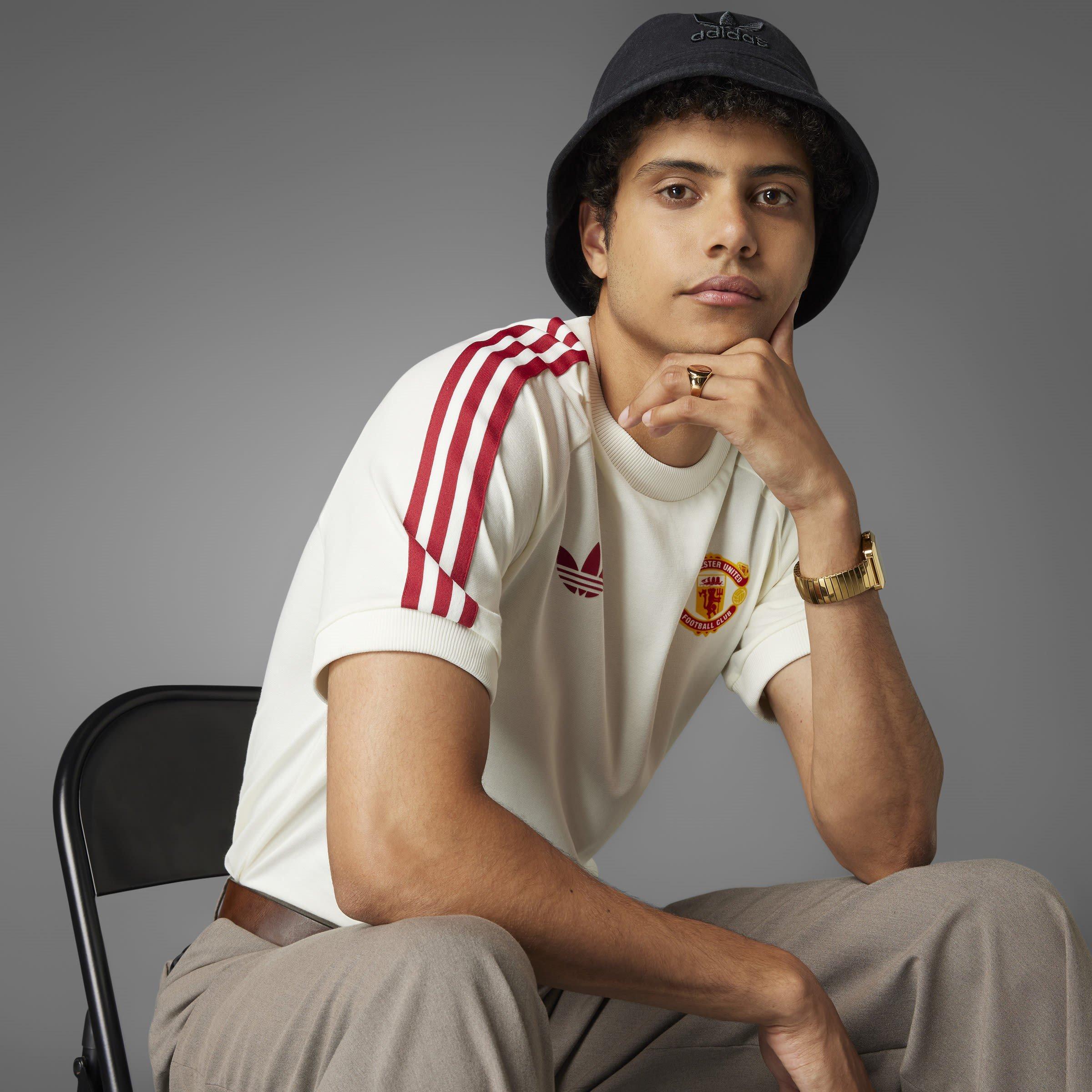 Off White - adidas - Originals Manchester United Adicolor Classics 3-Stripes T-Shirt Adults - 15