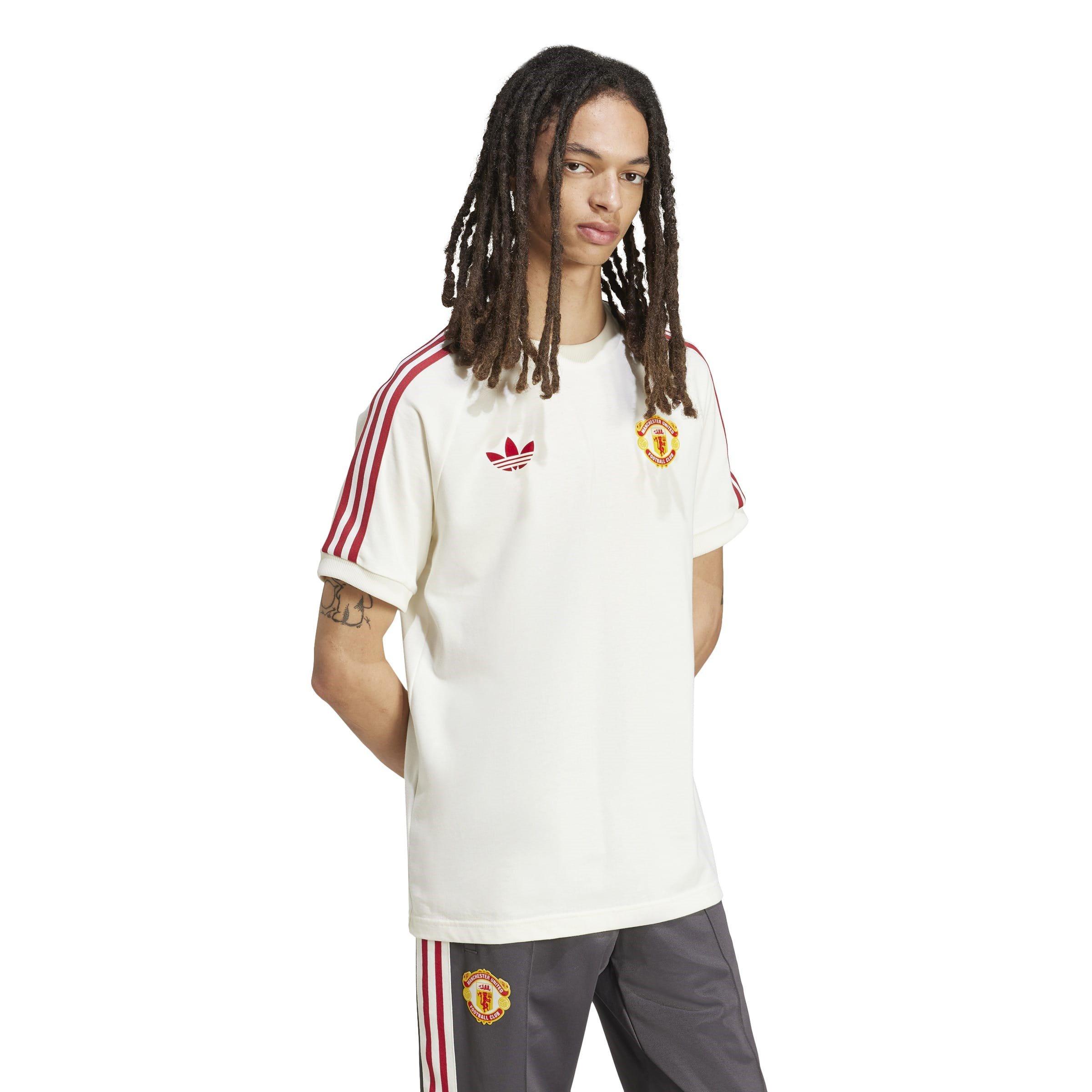 Off White - adidas - Originals Manchester United Adicolor Classics 3-Stripes T-Shirt Adults - 3