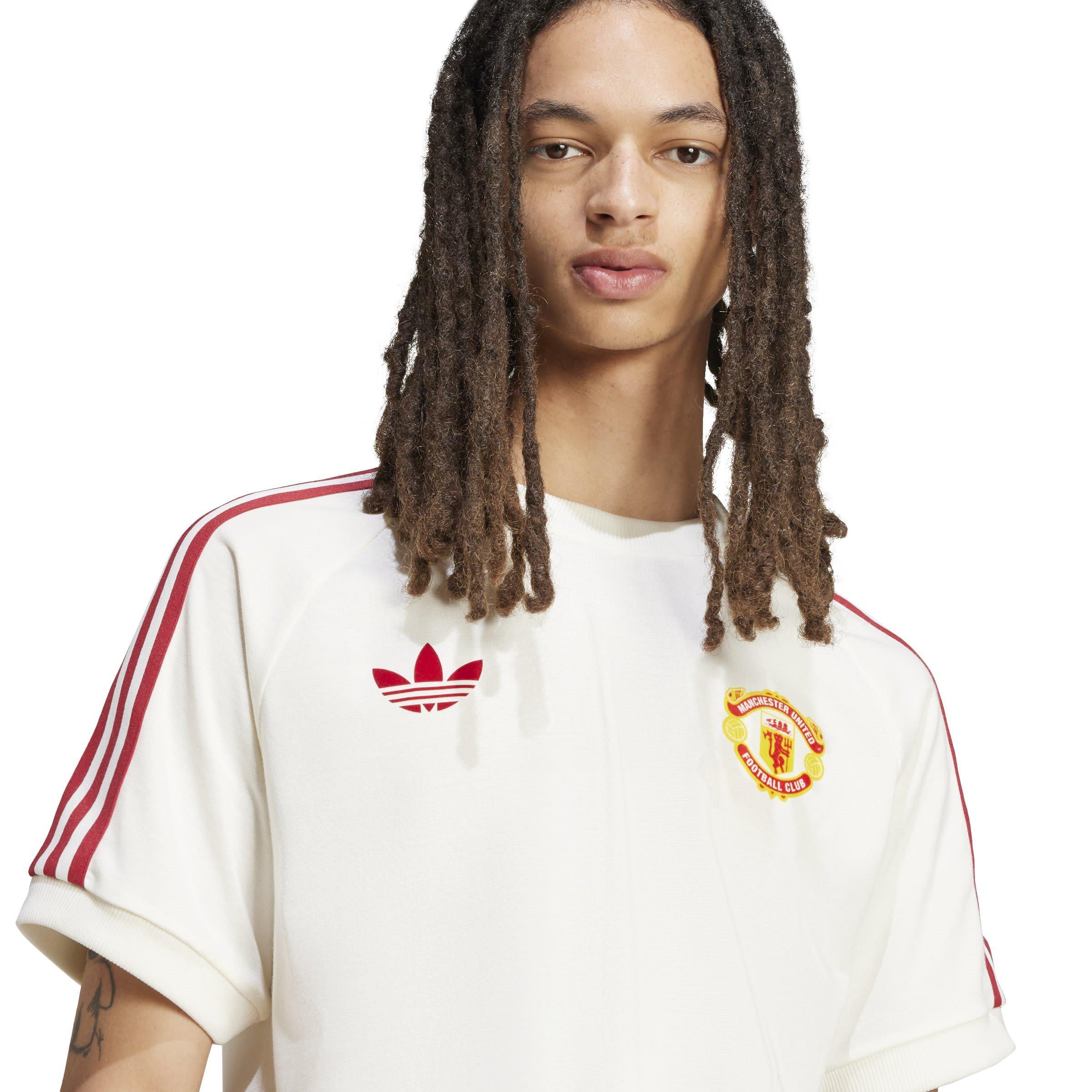 Off White - adidas - Originals Manchester United Adicolor Classics 3-Stripes T-Shirt Adults - 5