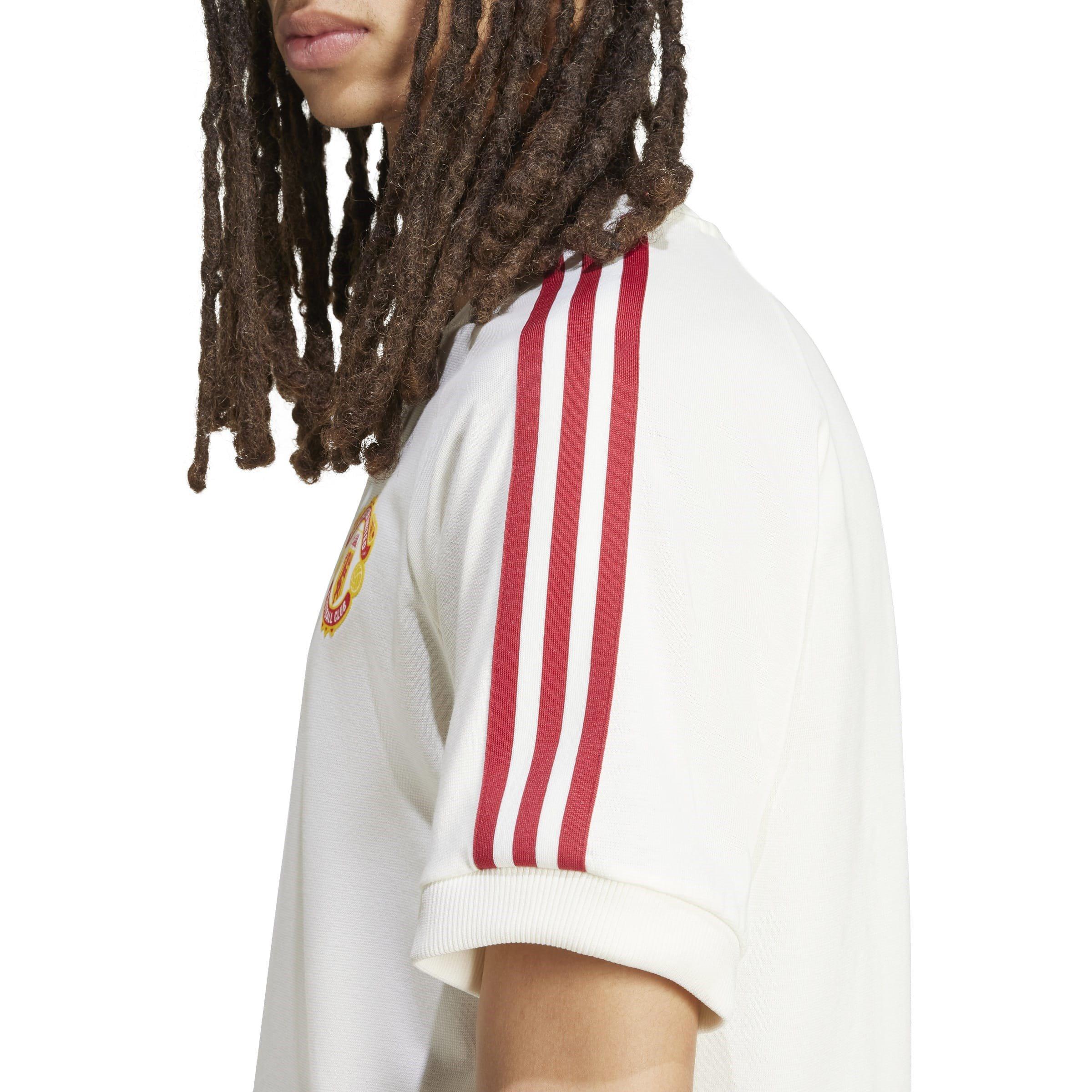 Off White - adidas - Originals Manchester United Adicolor Classics 3-Stripes T-Shirt Adults - 6
