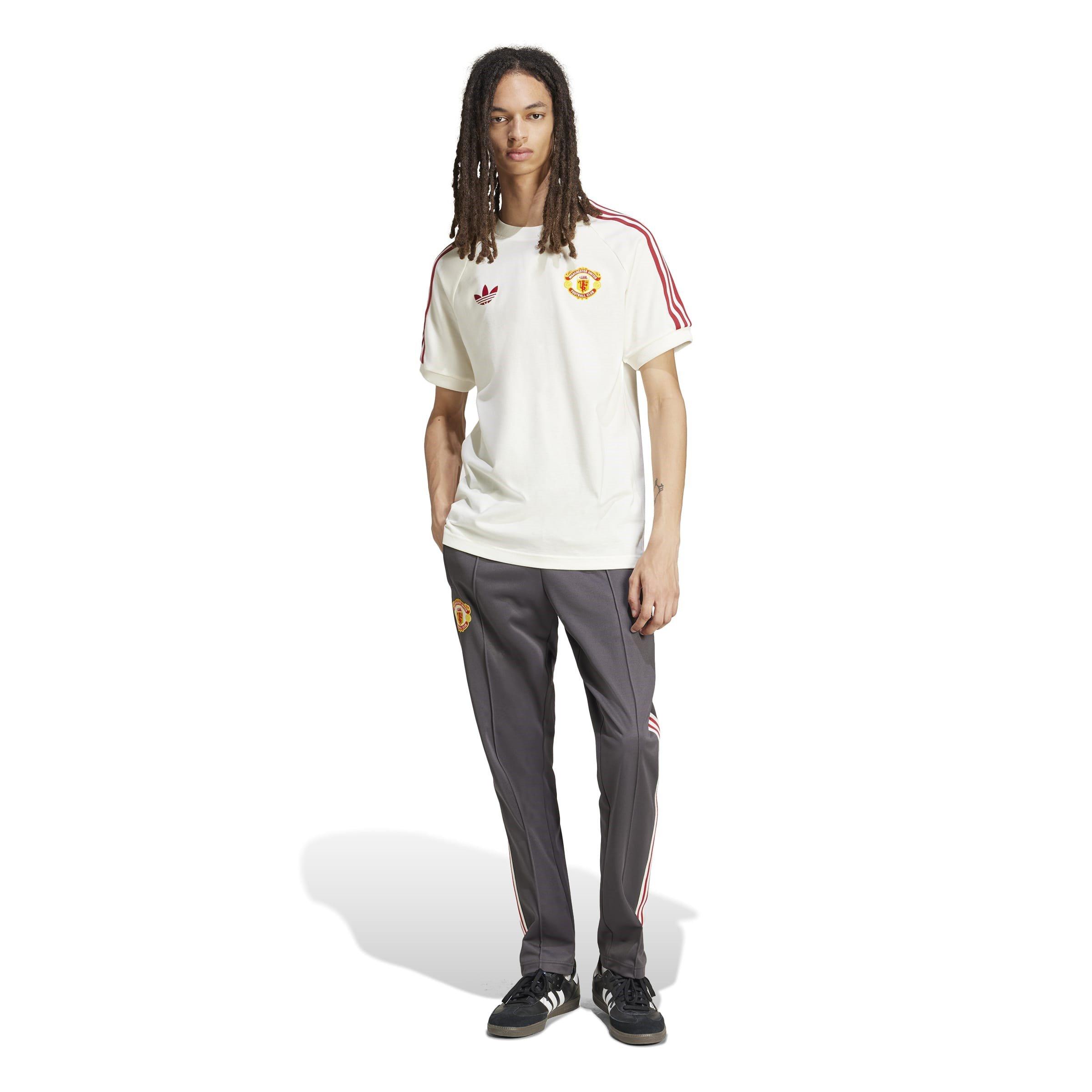 Off White - adidas - Originals Manchester United Adicolor Classics 3-Stripes T-Shirt Adults - 7