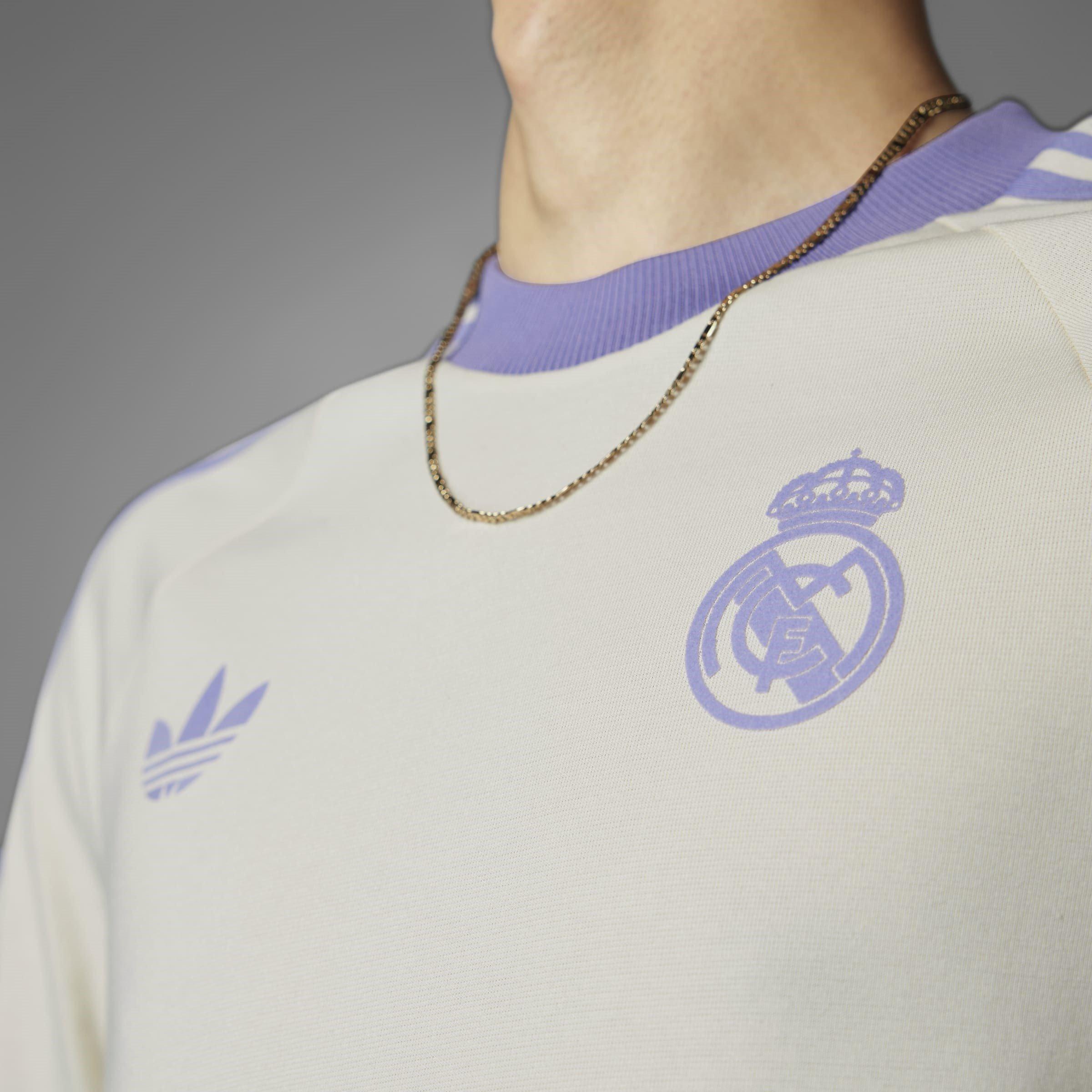 Lilac/White - adidas - Originals Real Madrid Adicolor Classics 3-Stripes T-Shirt Adults - 11
