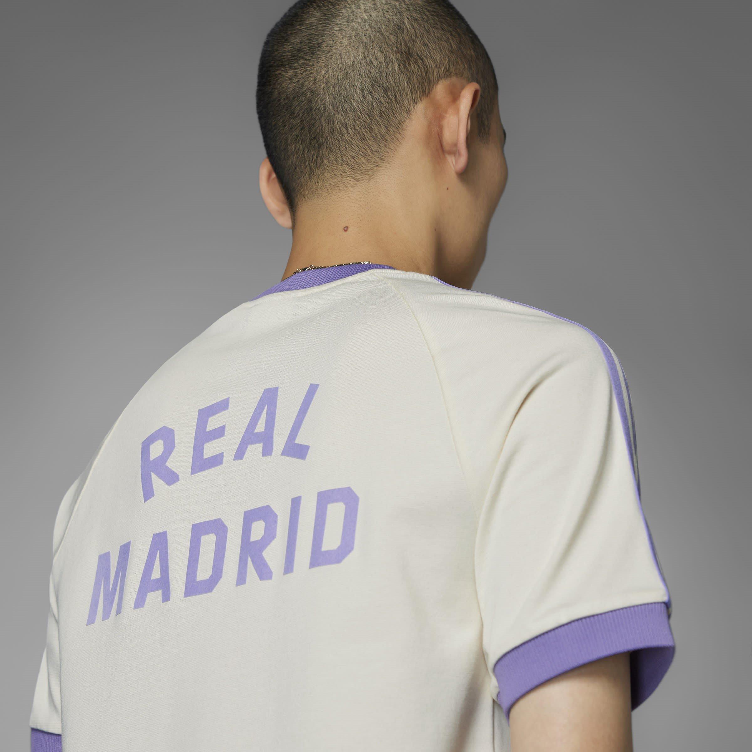 Lilac/White - adidas - Originals Real Madrid Adicolor Classics 3-Stripes T-Shirt Adults - 12