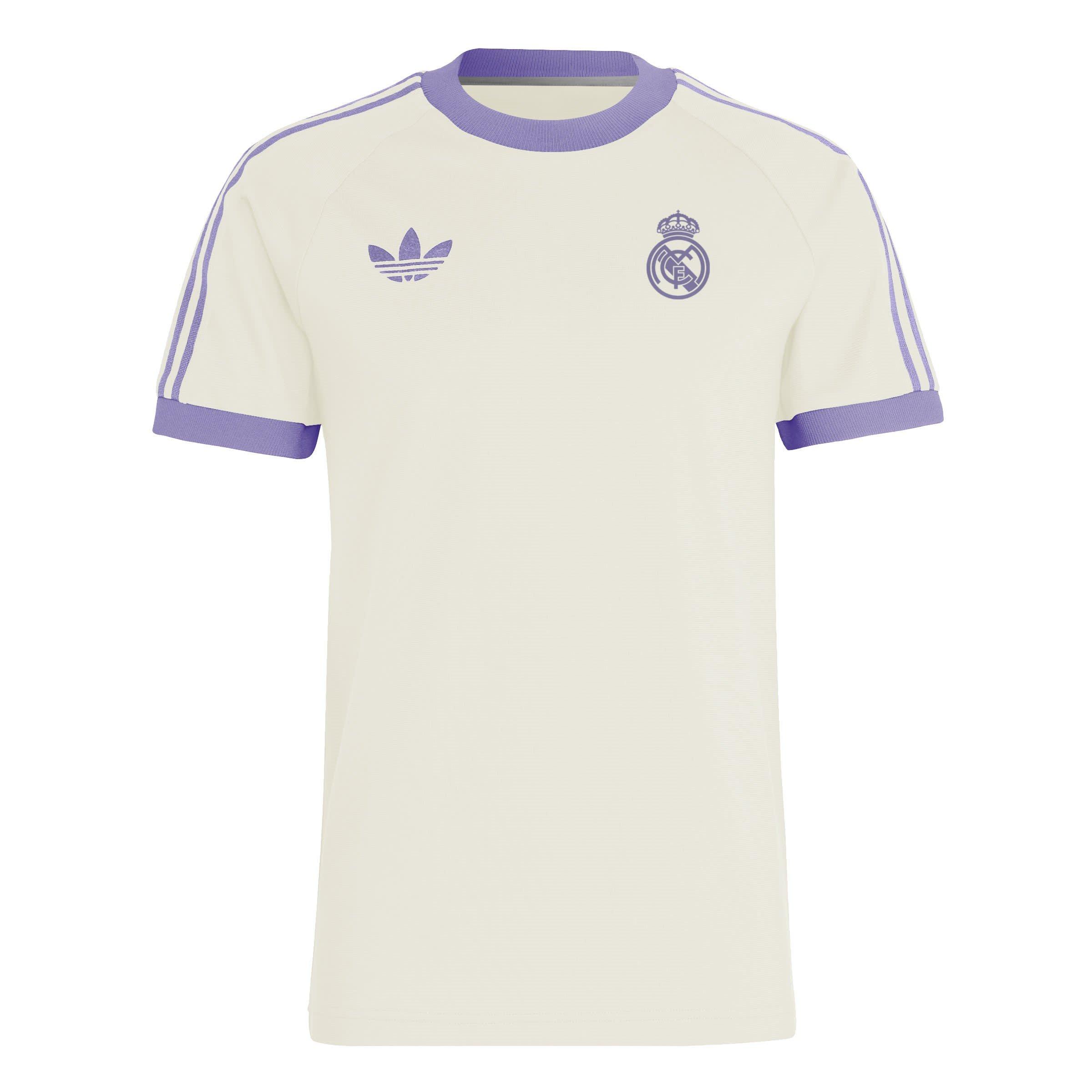 Lilac/White - adidas - Originals Real Madrid Adicolor Classics 3-Stripes T-Shirt Adults - 16