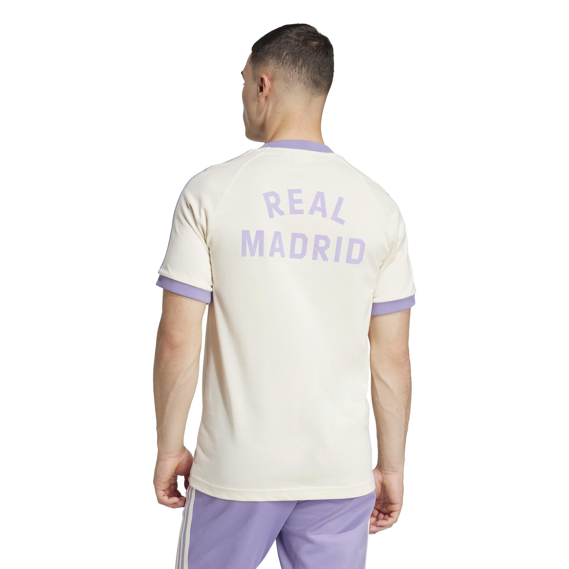 Lilac/White - adidas - Originals Real Madrid Adicolor Classics 3-Stripes T-Shirt Adults - 3
