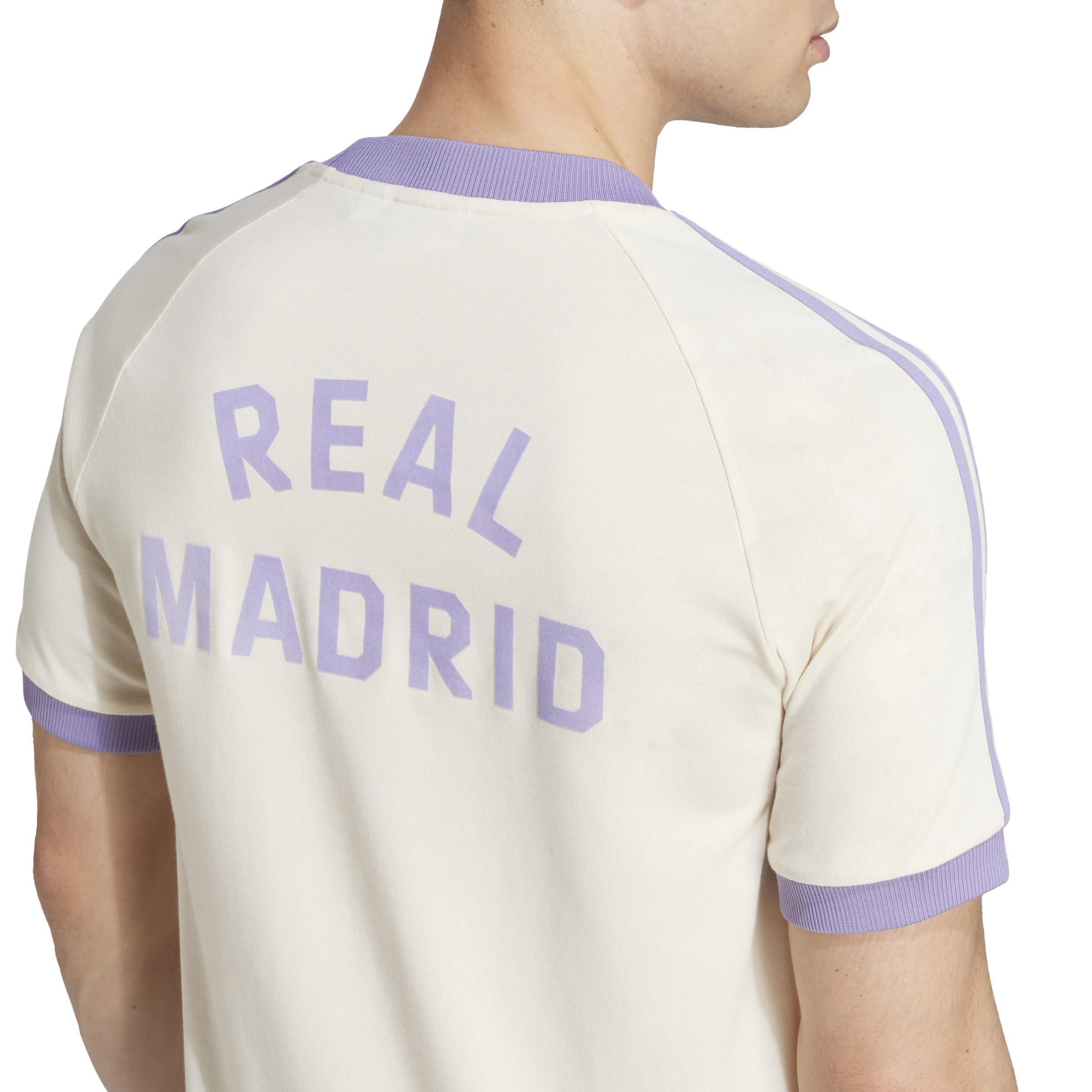 Lilac/White - adidas - Originals Real Madrid Adicolor Classics 3-Stripes T-Shirt Adults - 6