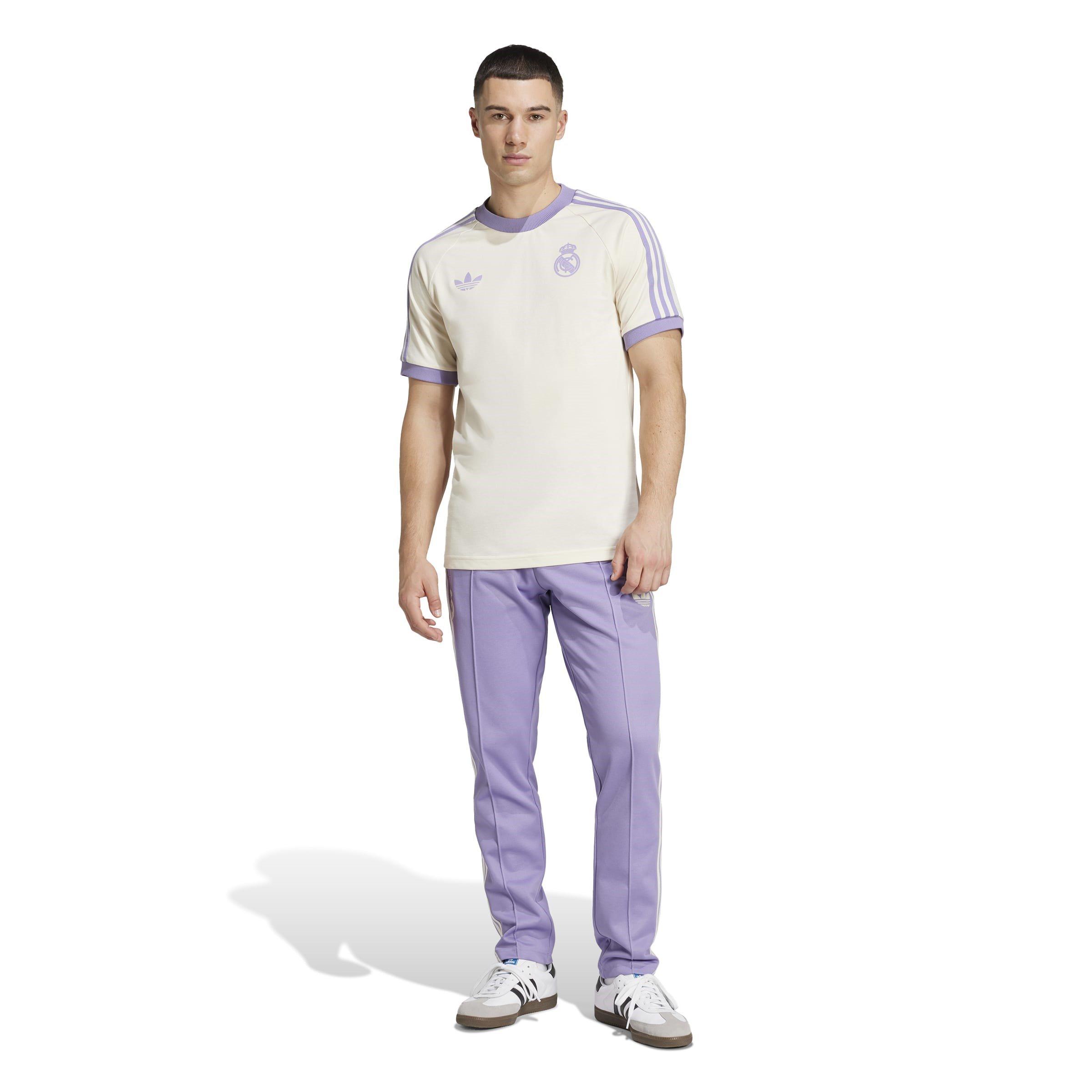 Lilac/White - adidas - Originals Real Madrid Adicolor Classics 3-Stripes T-Shirt Adults - 7
