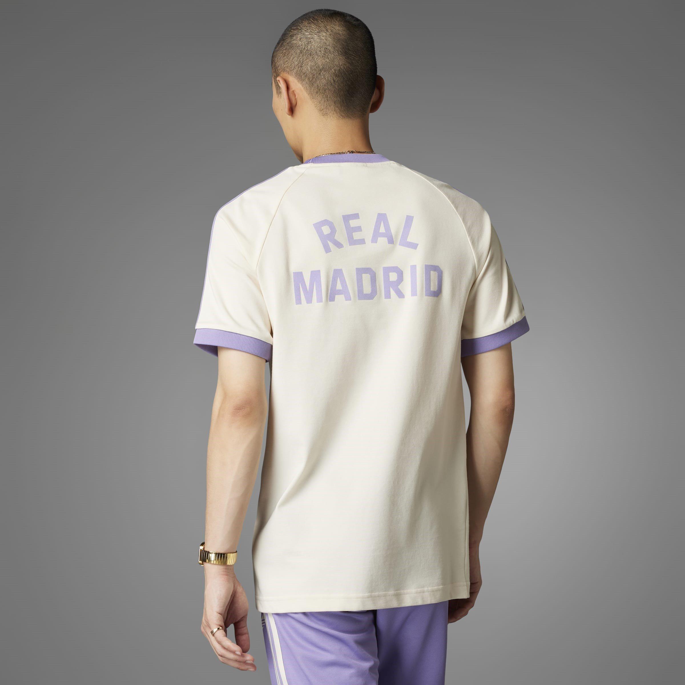 Lilac/White - adidas - Originals Real Madrid Adicolor Classics 3-Stripes T-Shirt Adults - 9