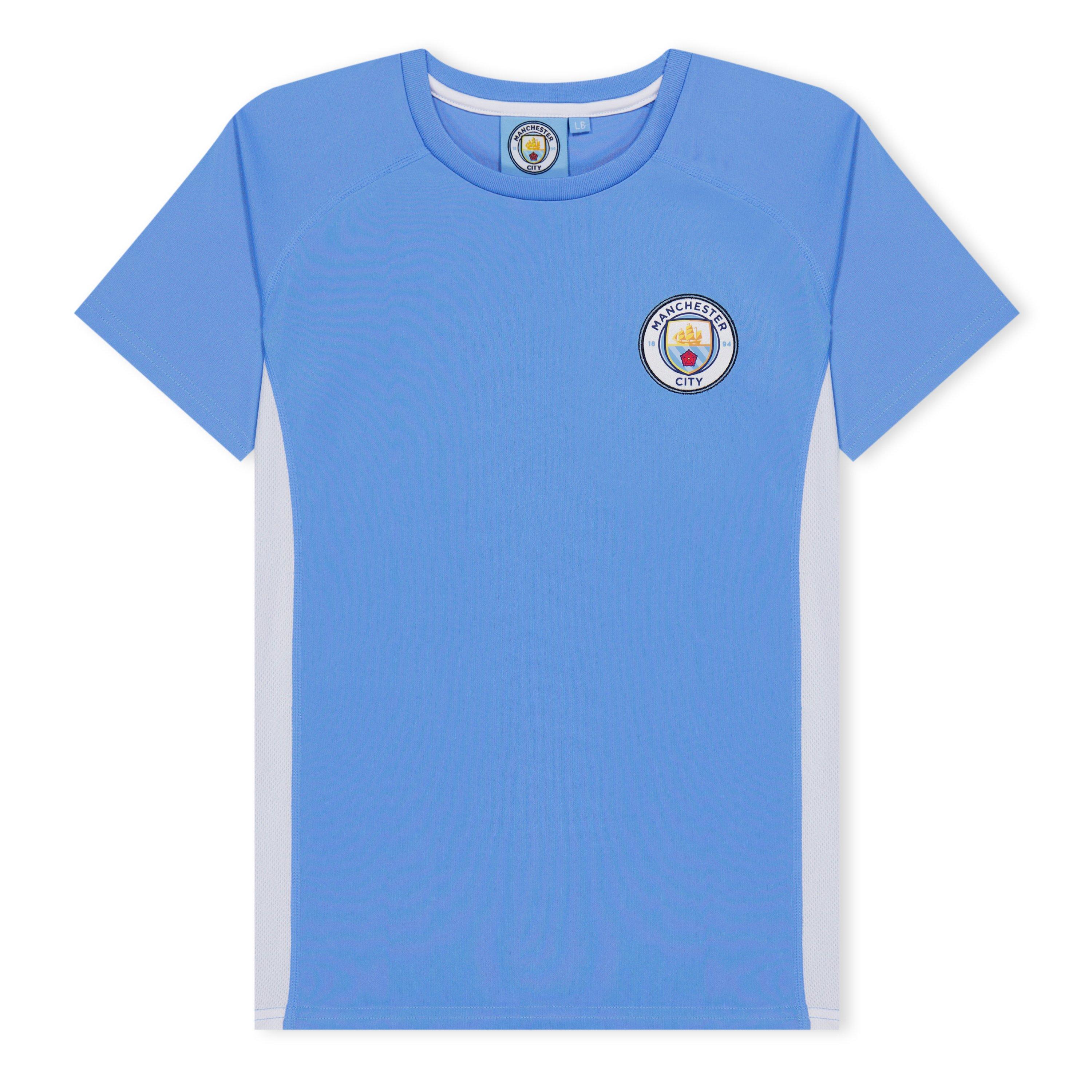 Source Lab SLab Manchester City Poly T shirt Juniors T shirts a manches courtes sous licence Sports Direct