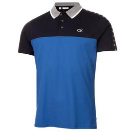 Calvin Klein Golf Paul & Shark logo-patch organic cotton polo shirt Rosa