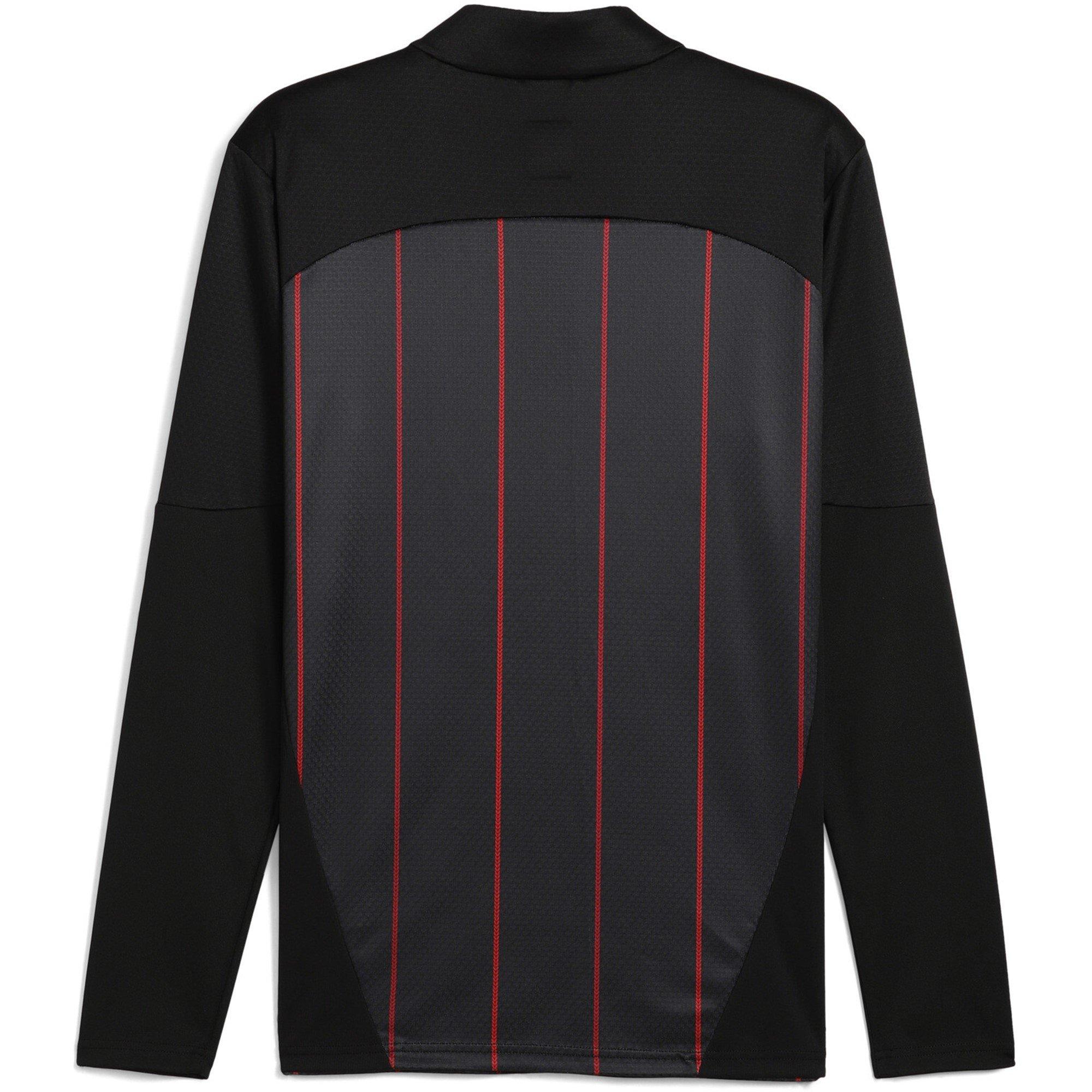 Preto/Vermelho - Puma - AC Milan Prematch Quarter Zip Top 2024 2025 Adults - 2