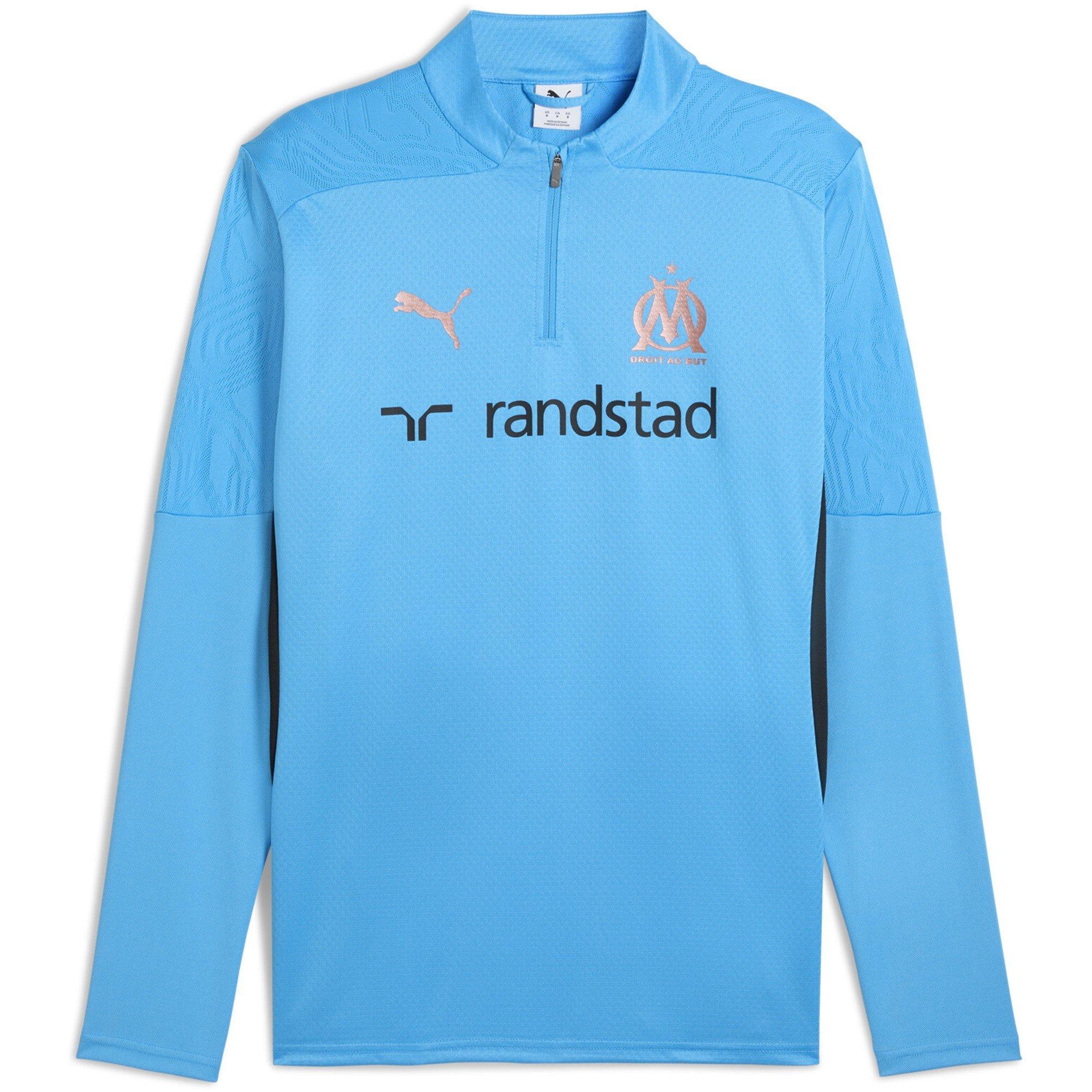 Blue/Copper - Puma - Olympique de Marseille Training 1/4 Zip Top 2024 2025 Adults - 1