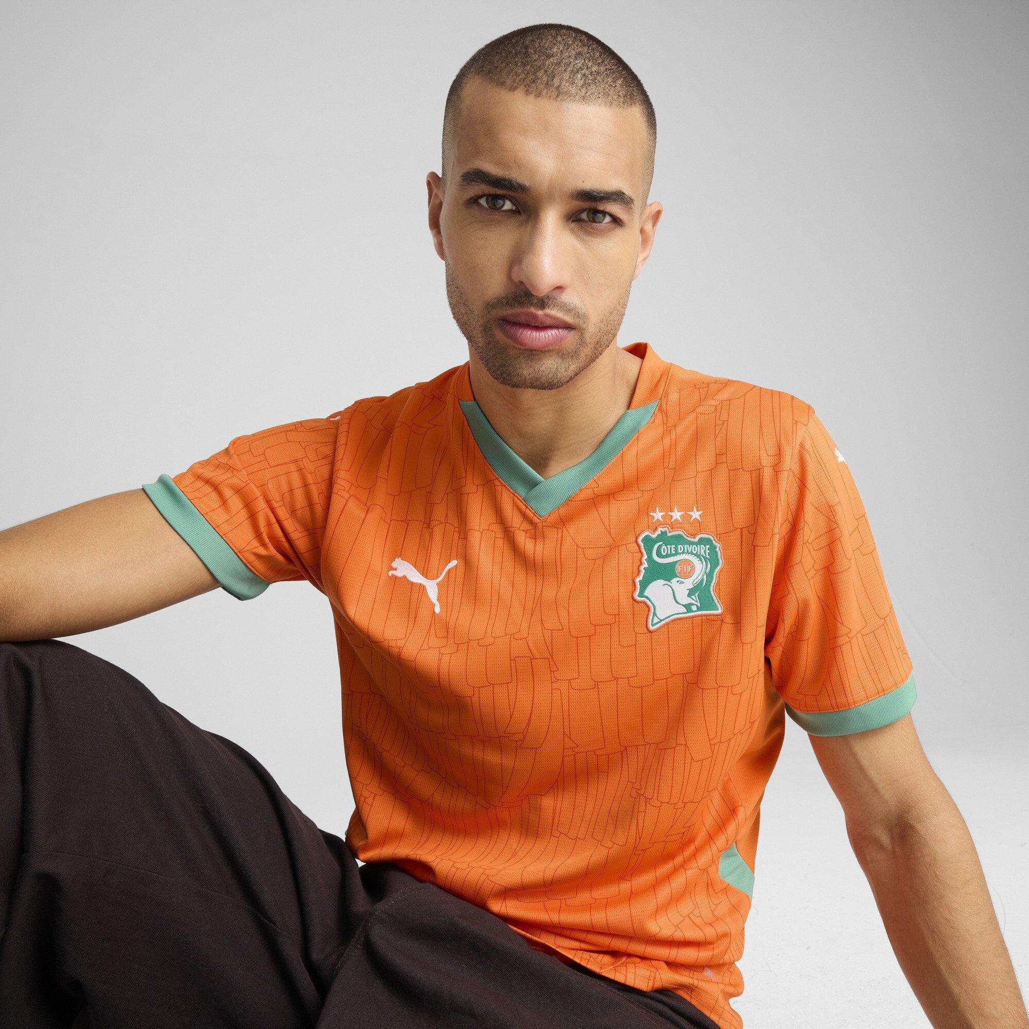 Laranja/Jade - Puma - Ivory Coast Home Shirt 2025 Adults - 5