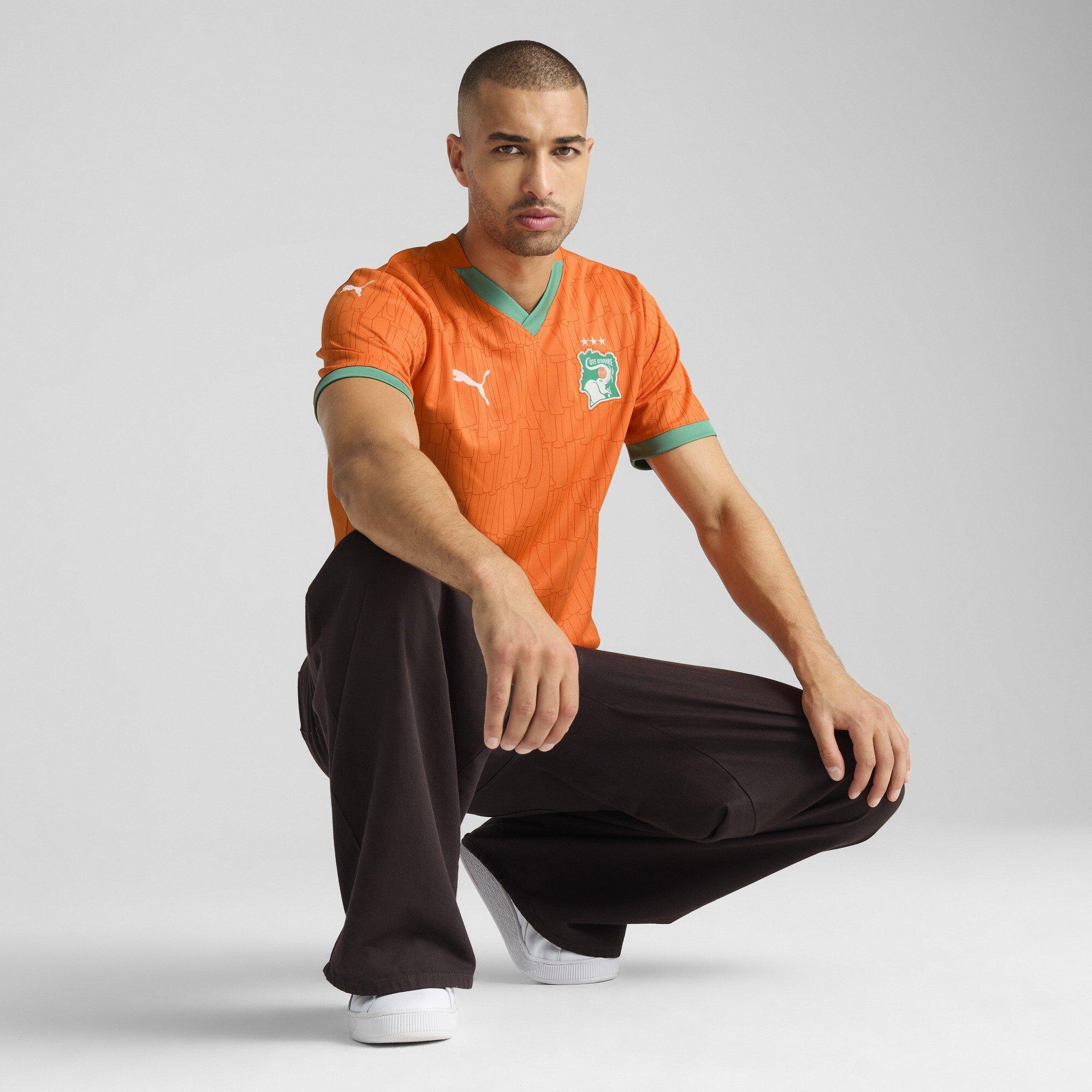 Laranja/Jade - Puma - Ivory Coast Home Shirt 2025 Adults - 7