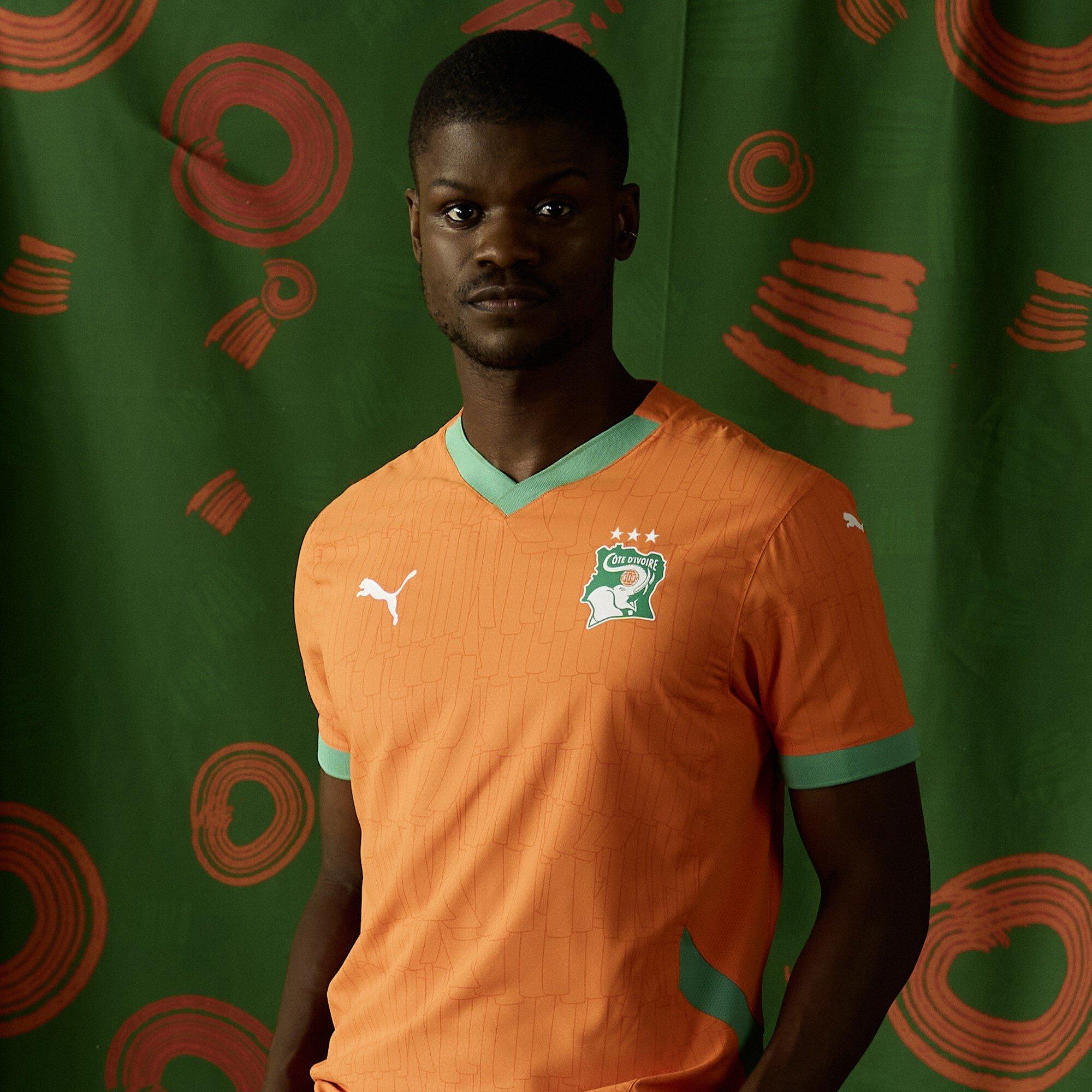 Laranja/Jade - Puma - Ivory Coast Home Shirt 2025 Adults - 8