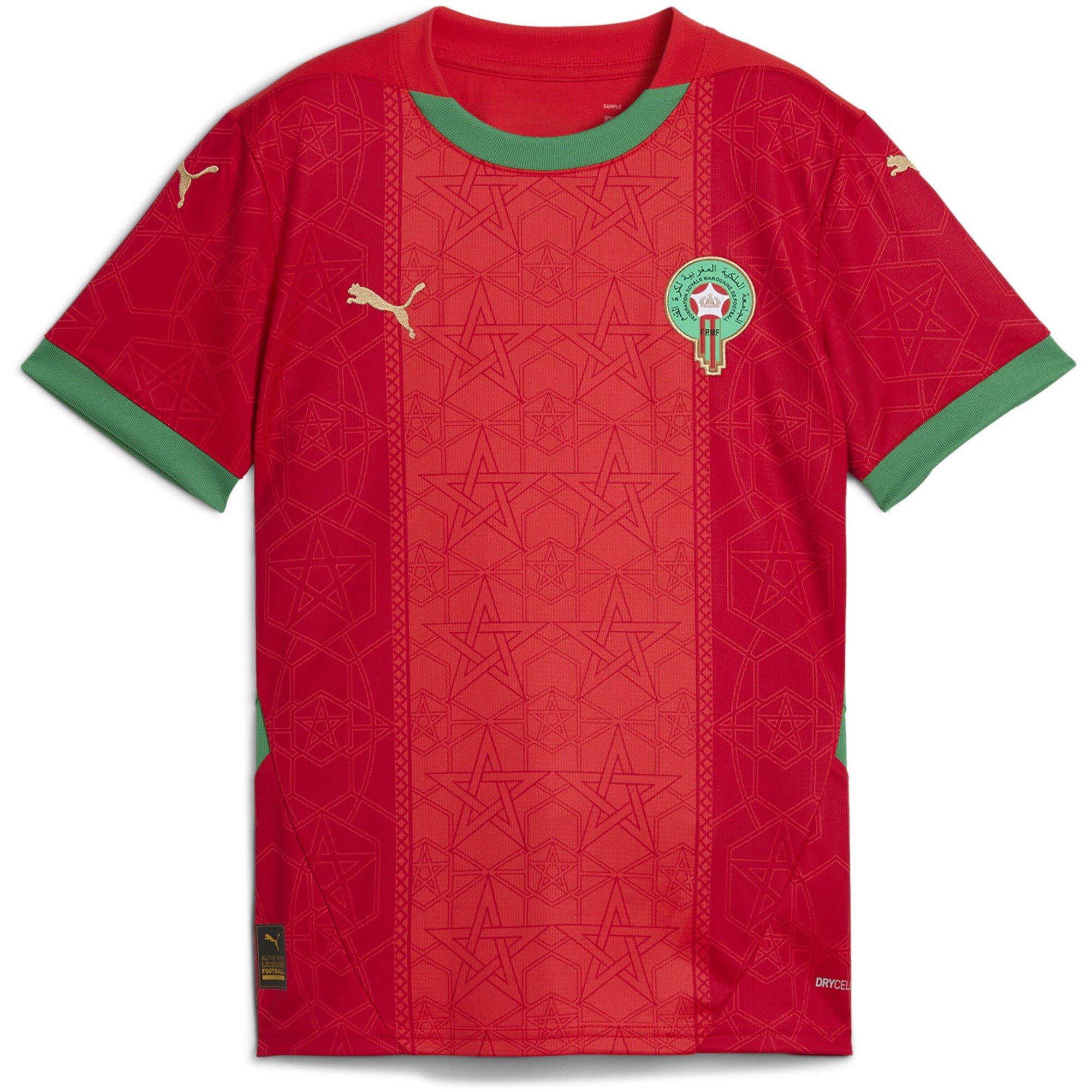 Red/Green - Puma - Morocco Home Shirt 2025 Juniors - 1