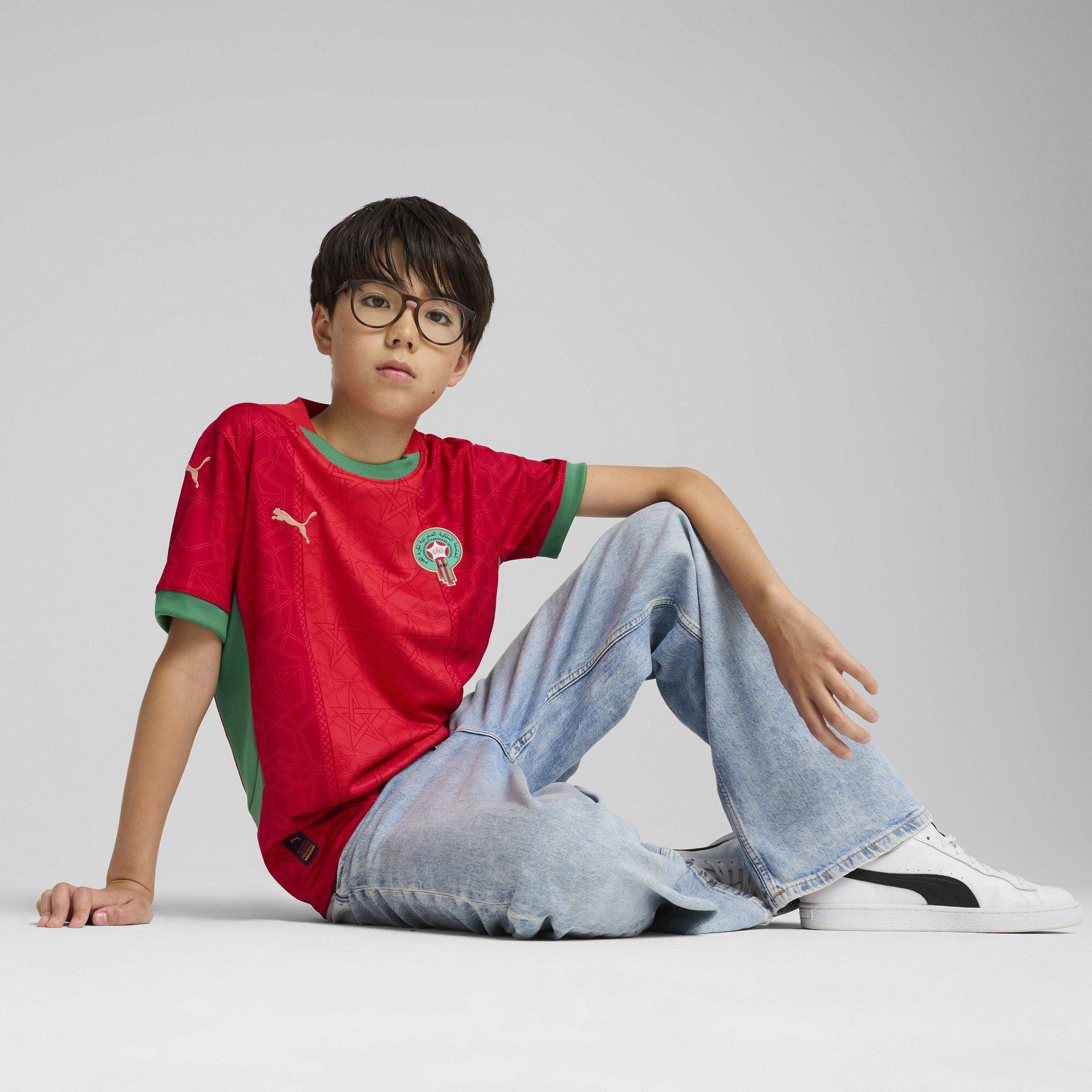 T-shirt Candymix Marocco Calcio Per Bambini E Ragazzi, 100% Cotone, Stampe Di Qualità, Lavabile In Lavatrice - 2