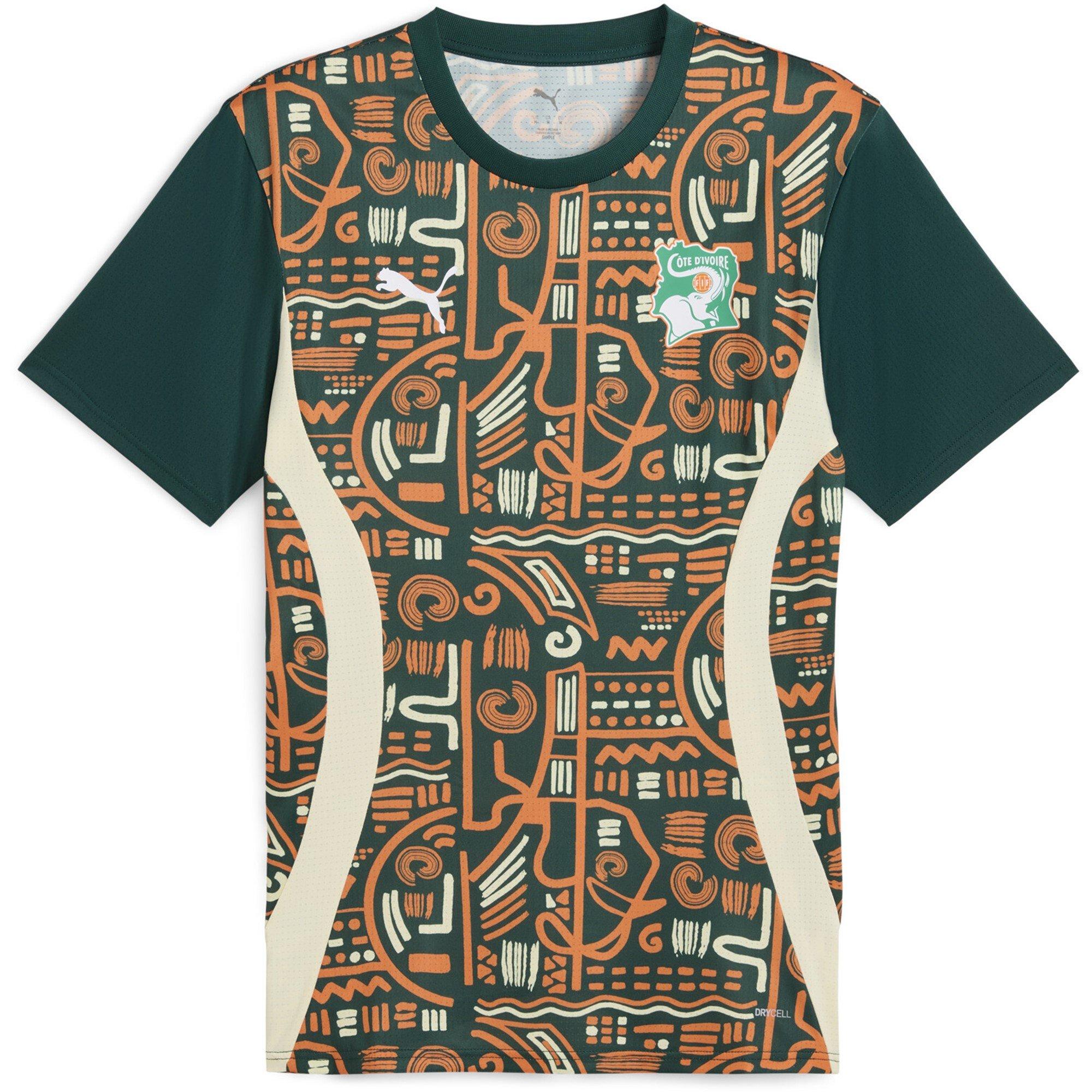 Myrtle/Orange - Puma - Ivory Coast Pre Match Shirt 2025 Adults - 1