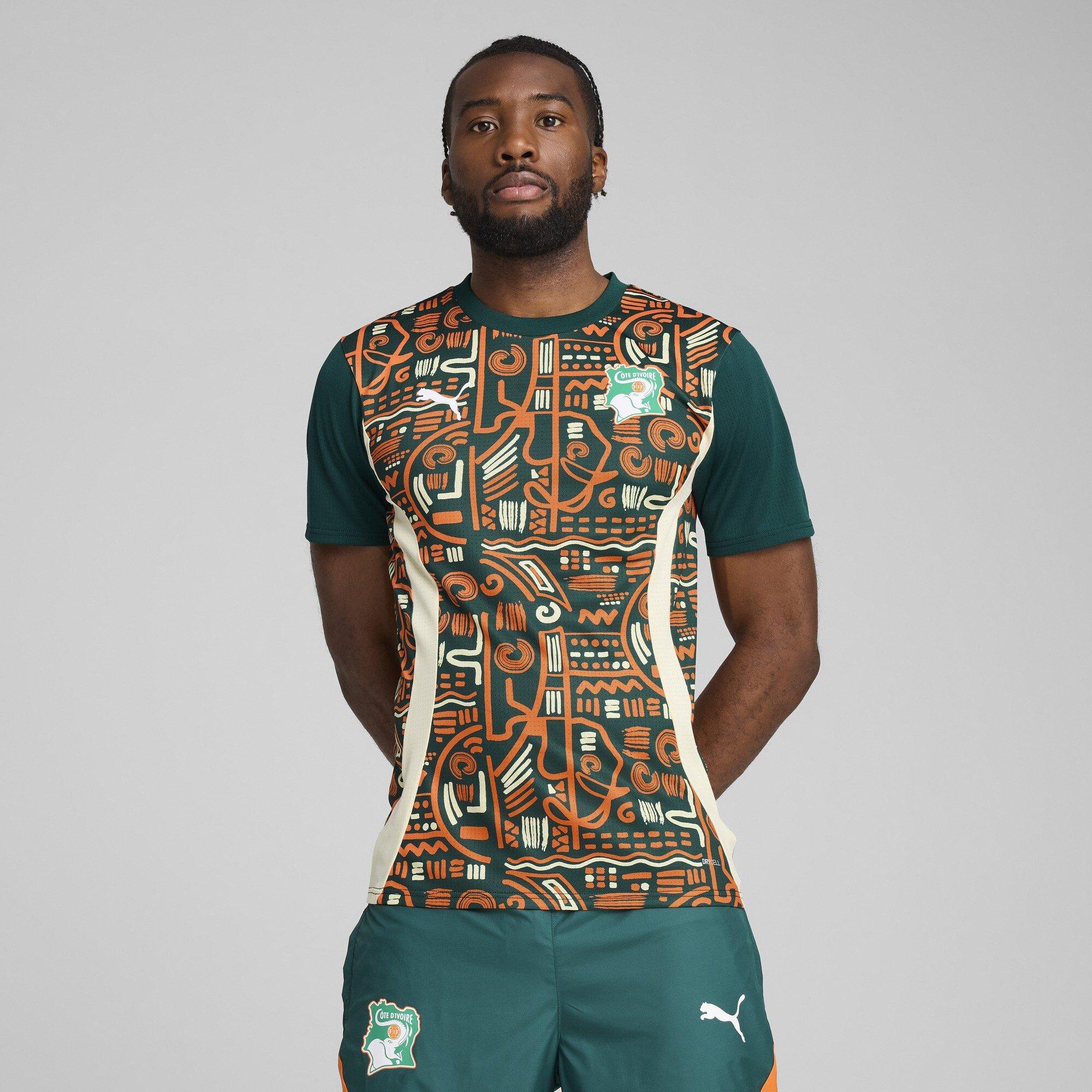 Myrtle/Orange - Puma - Ivory Coast Pre Match Shirt 2025 Adults - 2