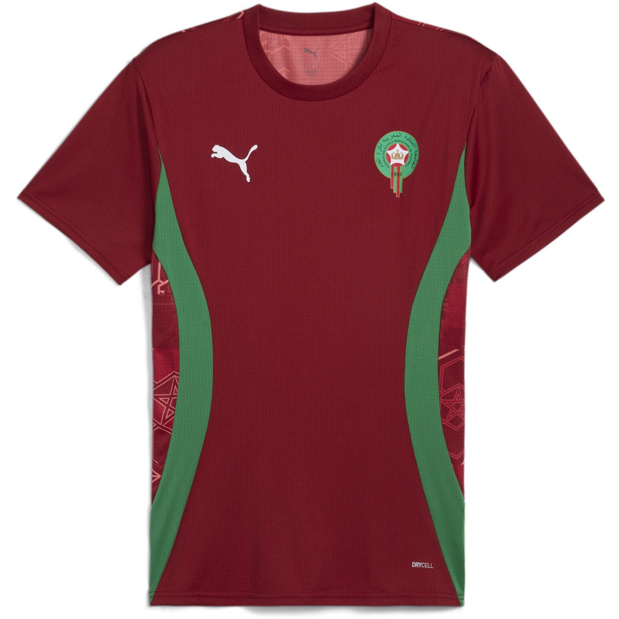 Puma Men's Morocco Pre Match Shirt 2025 Adults - Red/Green - 2XL