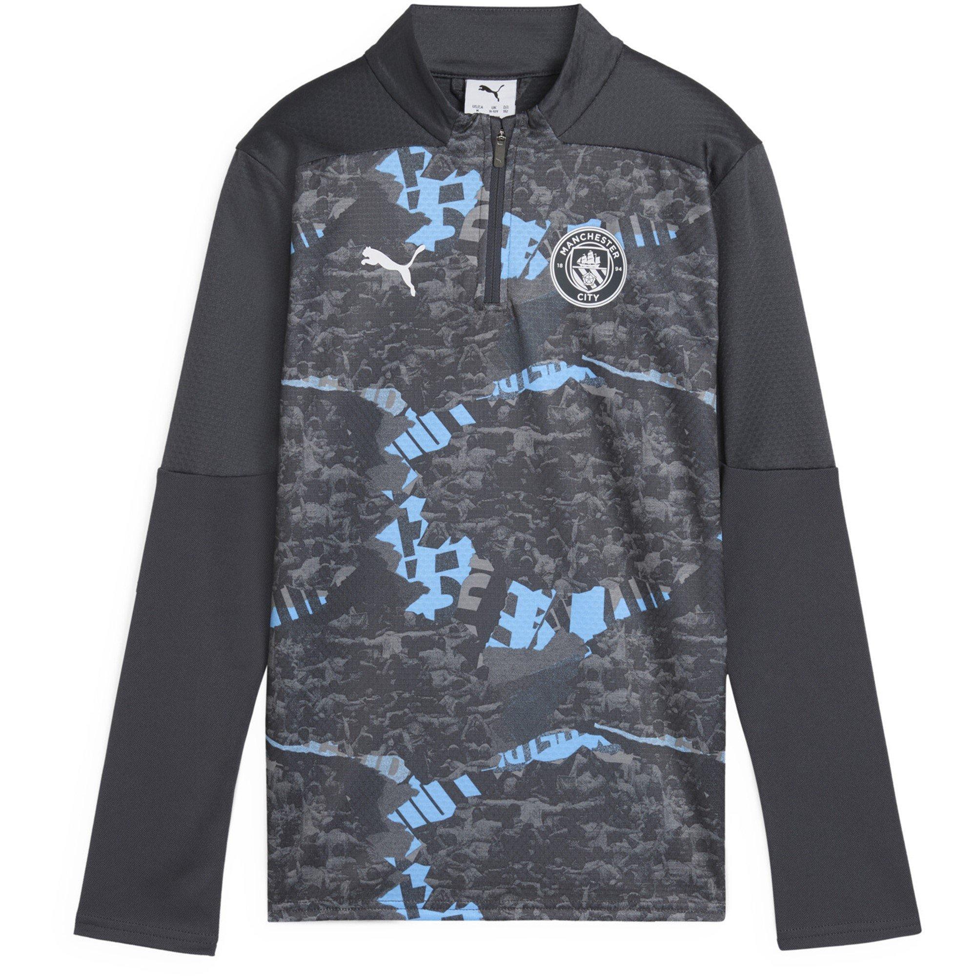 Puma Boys Manchester City Pre-Match Quarter-Zip Top 2024 2025 Juniors - Grey Cool/Grey - 16 (4XL)