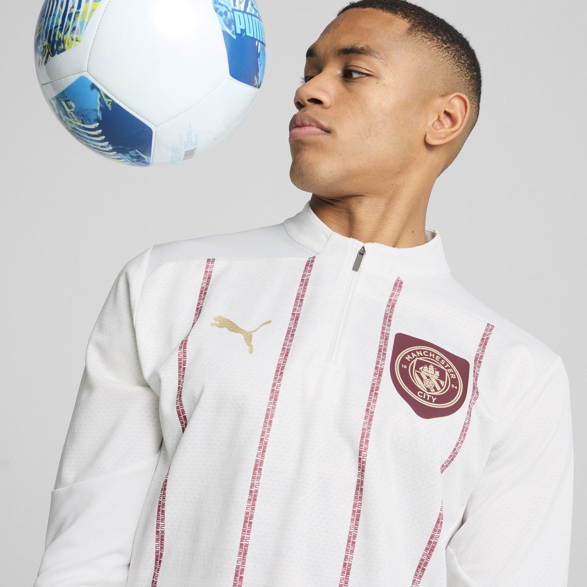 White/Jasper - Puma - Manchester City Pre Match quarter Zip Drill Top Adults - 3