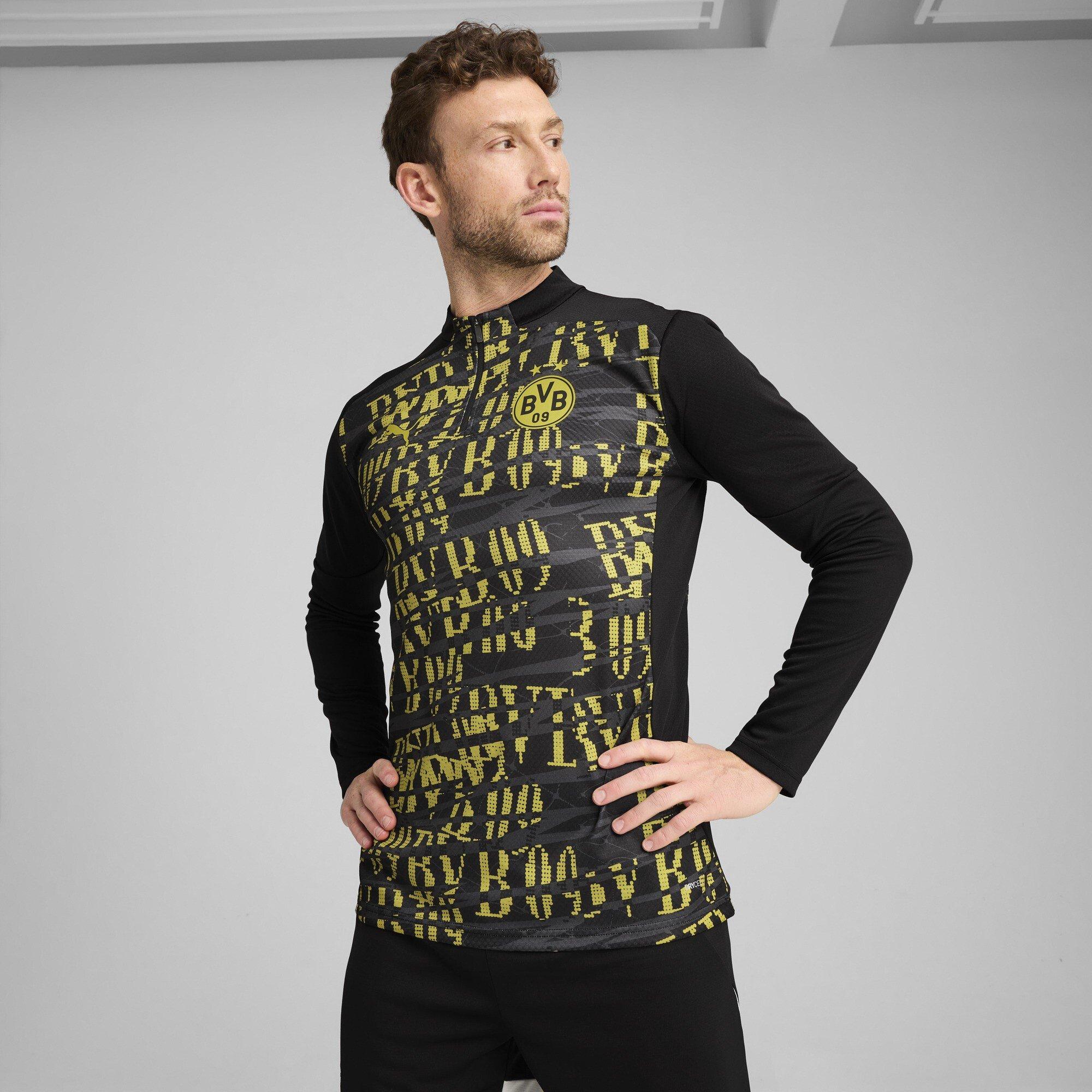Black/Yellow - Puma - Borussia Dortmund Pre Match Drill Top Adults - 3