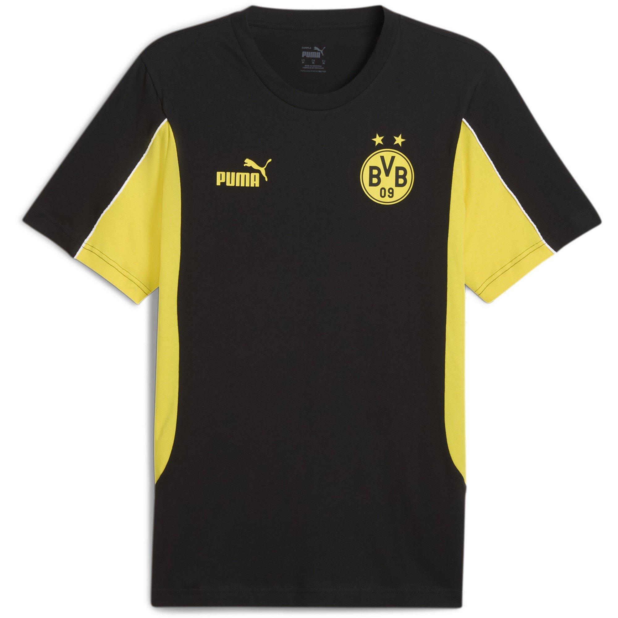 Puma Men's Borussia Dortmund Ftblarchive T-Shirt Adults - Black/Yellow - S