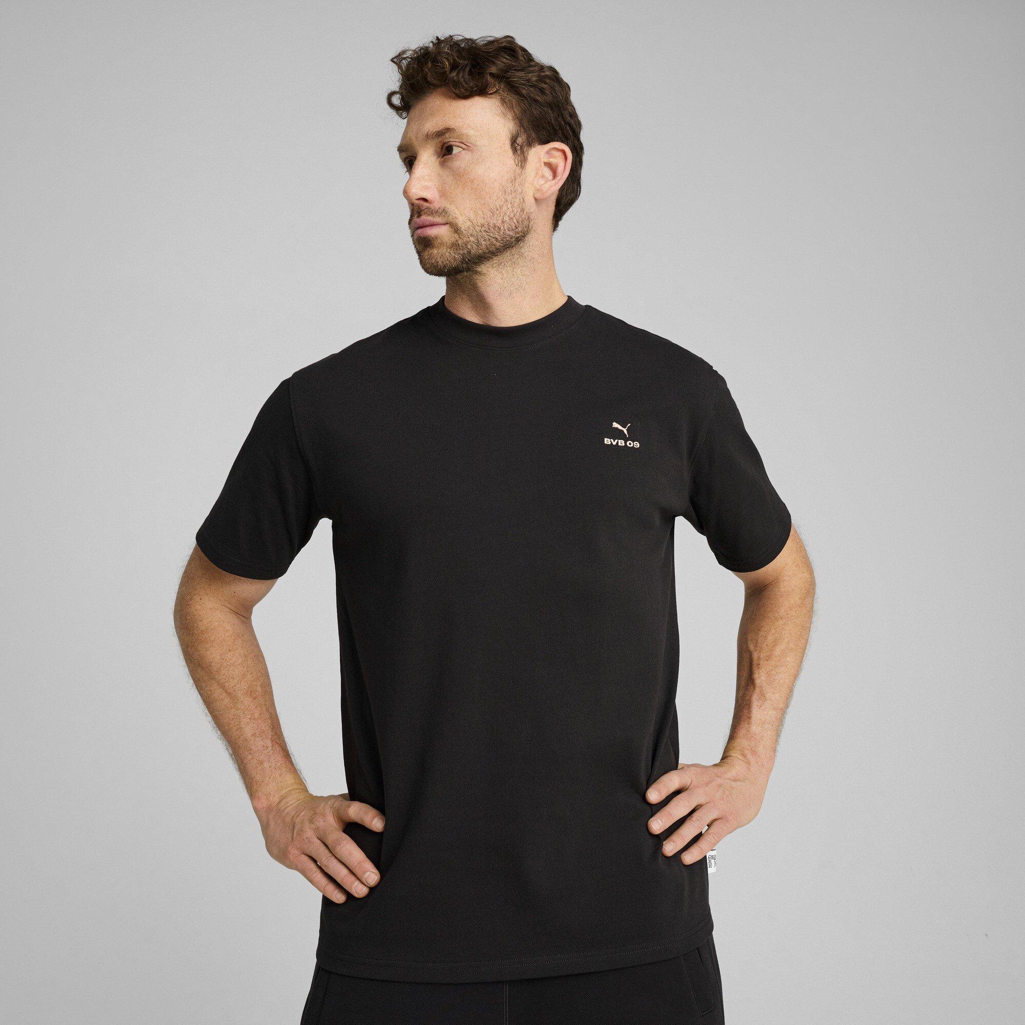 Black/Granola - Puma - Borussia Dortmund MMQ T-Shirt Mens - 2