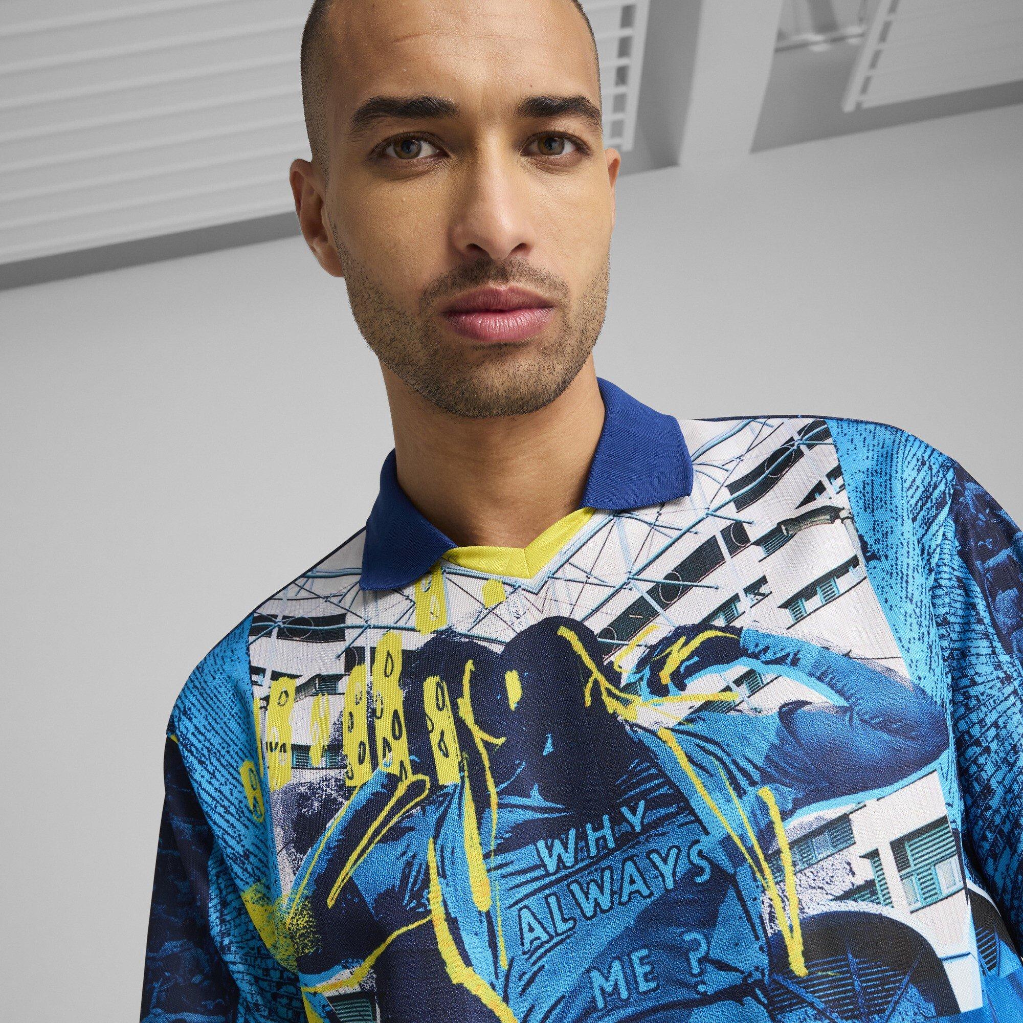 Aqua/Blau - Puma - Manchester City FtblNRGY+ Retro Shirt Adults - 3