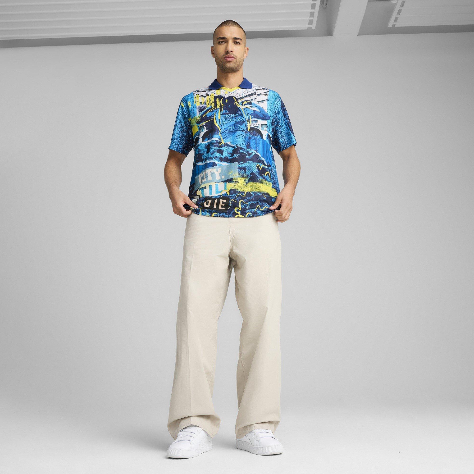 Aqua/Blau - Puma - Manchester City FtblNRGY+ Retro Shirt Adults - 4