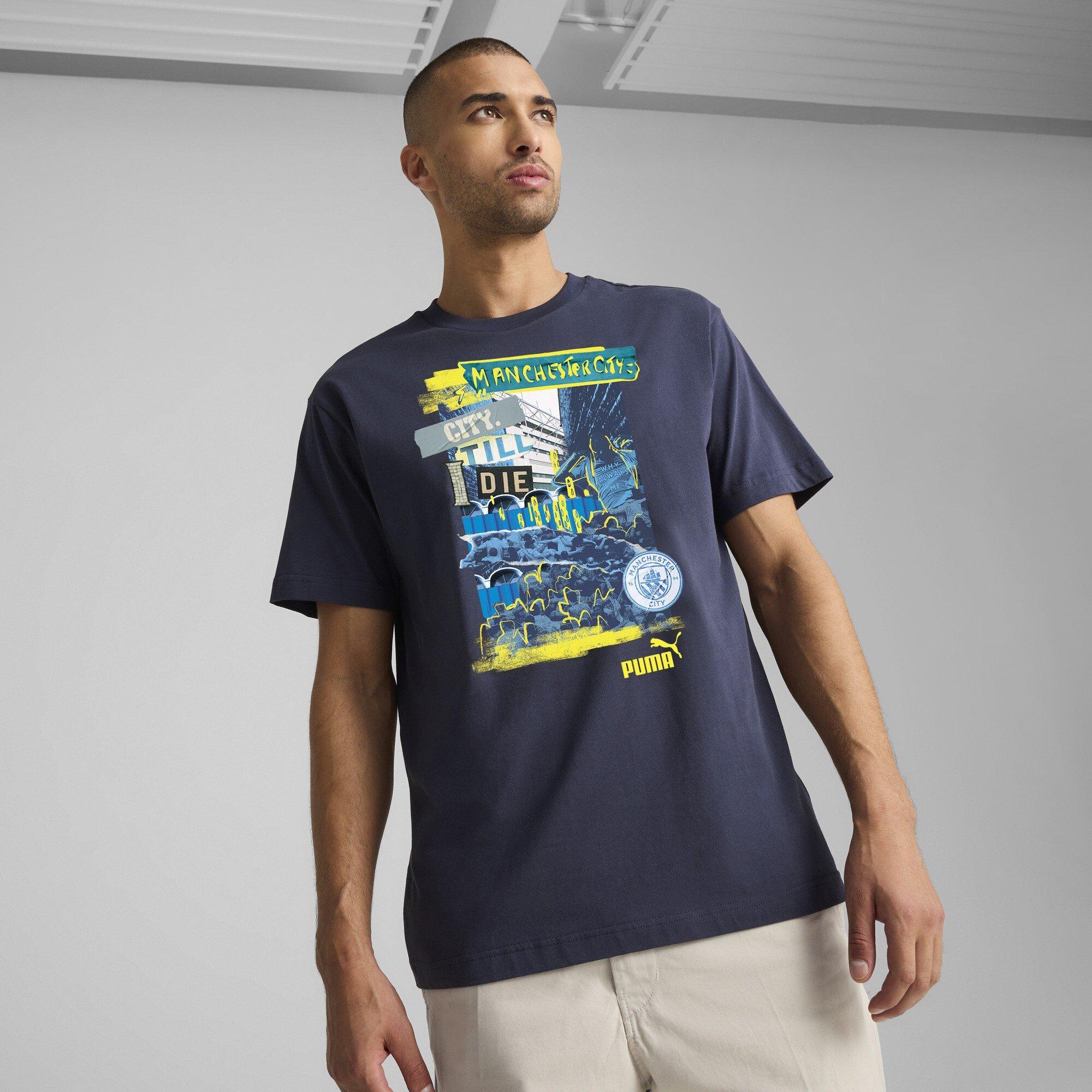 Navy - Puma - Manchester City FtblNRGY+ T-Shirt Adults - 2