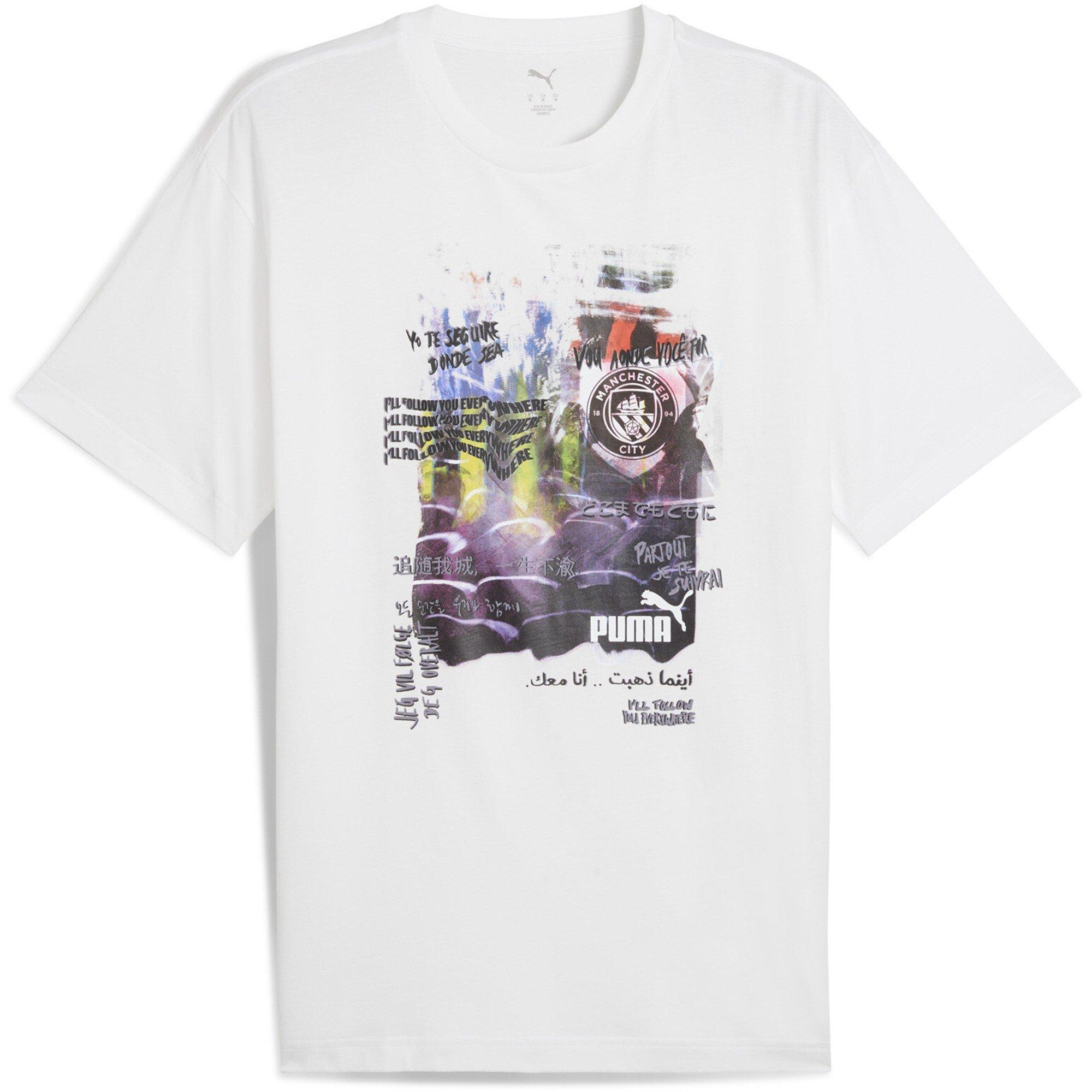 Puma Men's Manchester City Fc Ftblnrgy+ T-Shirt Adults - White - L
