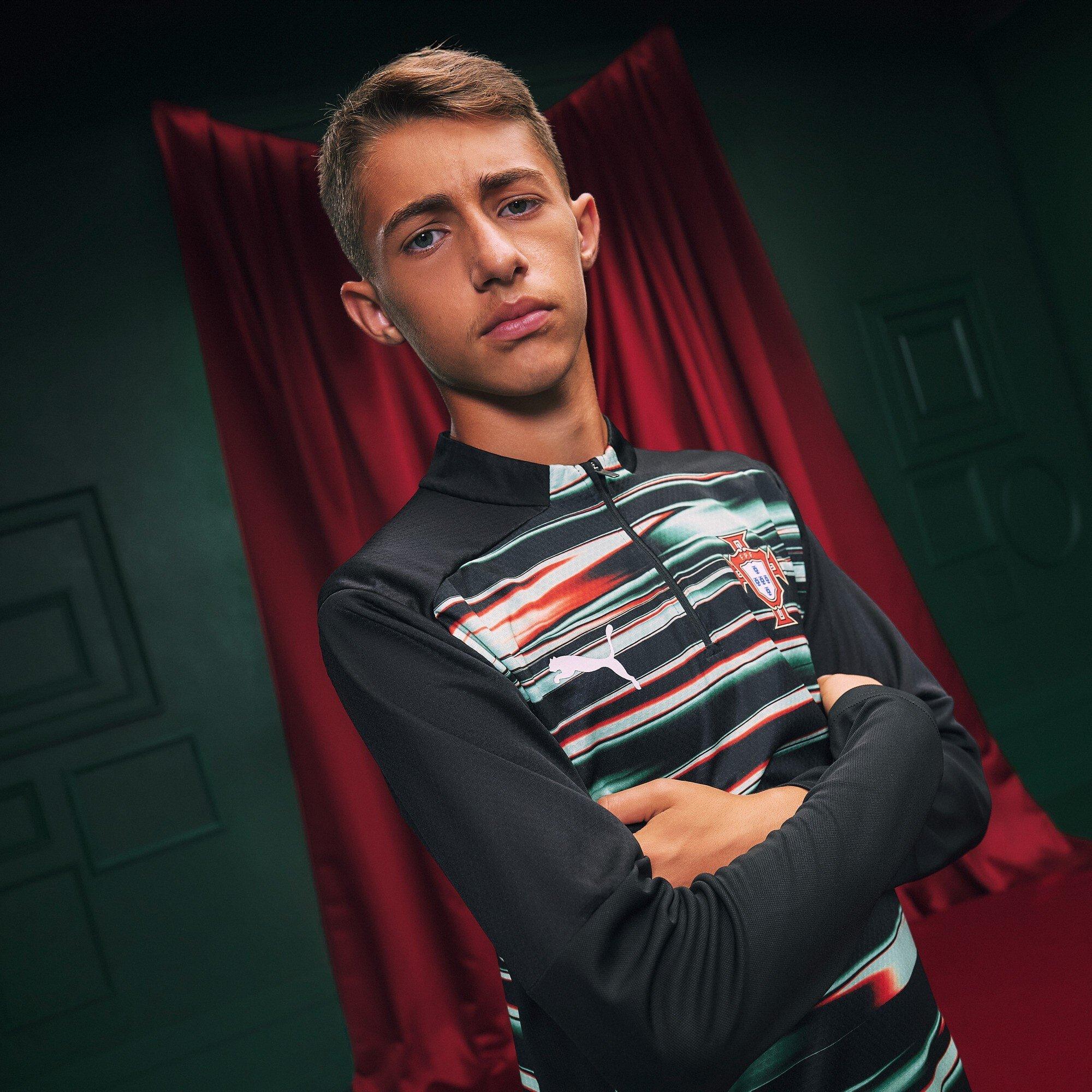 Black/White - Puma - Portugal Pre Match Drill Top 2025 Adults - 8