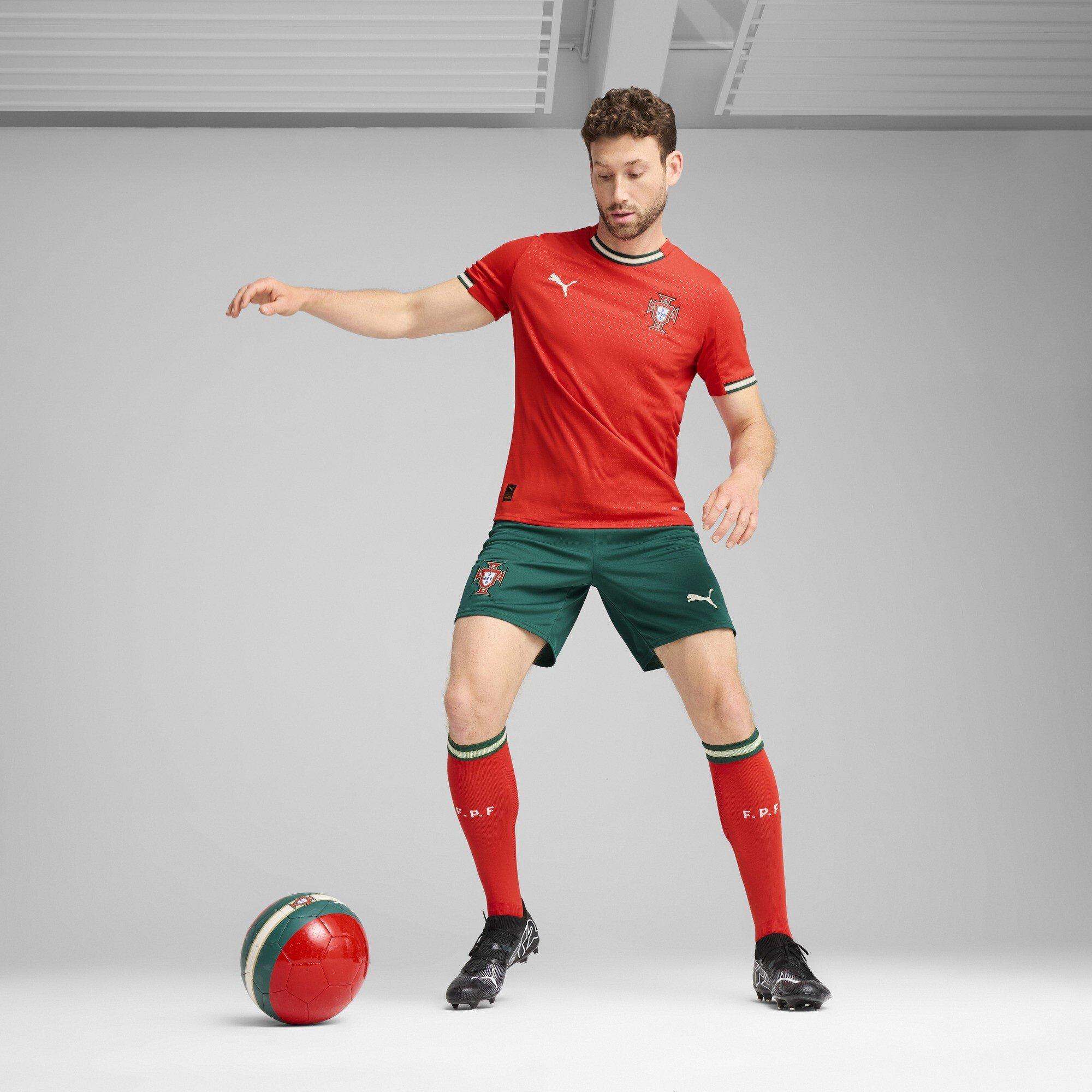 Verde/Almendra - Puma - Portugal Home Shorts 2025 Adults - 4