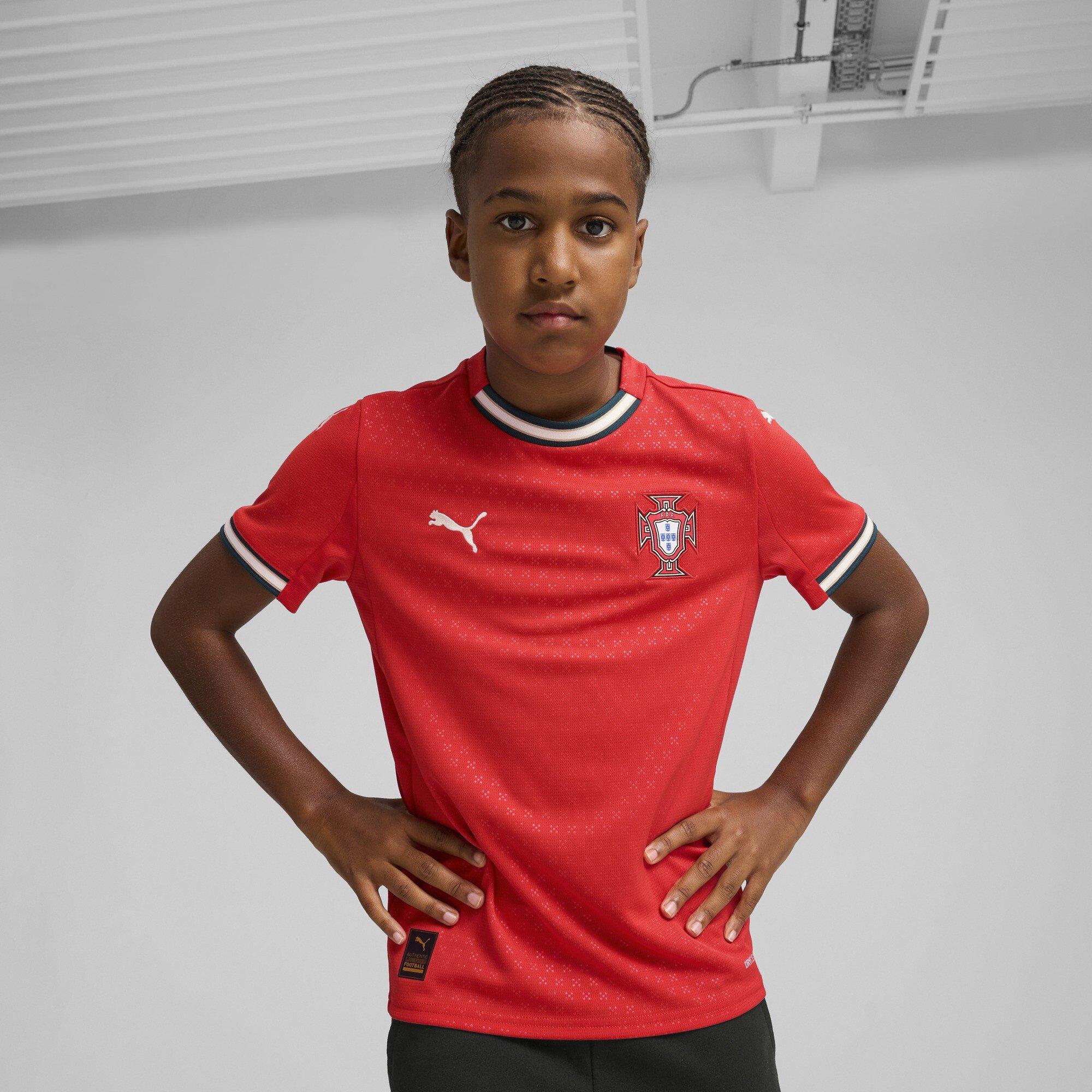 Rosso/Mandorla - Puma - Portugal Home Shirt 2025 Juniors - 2
