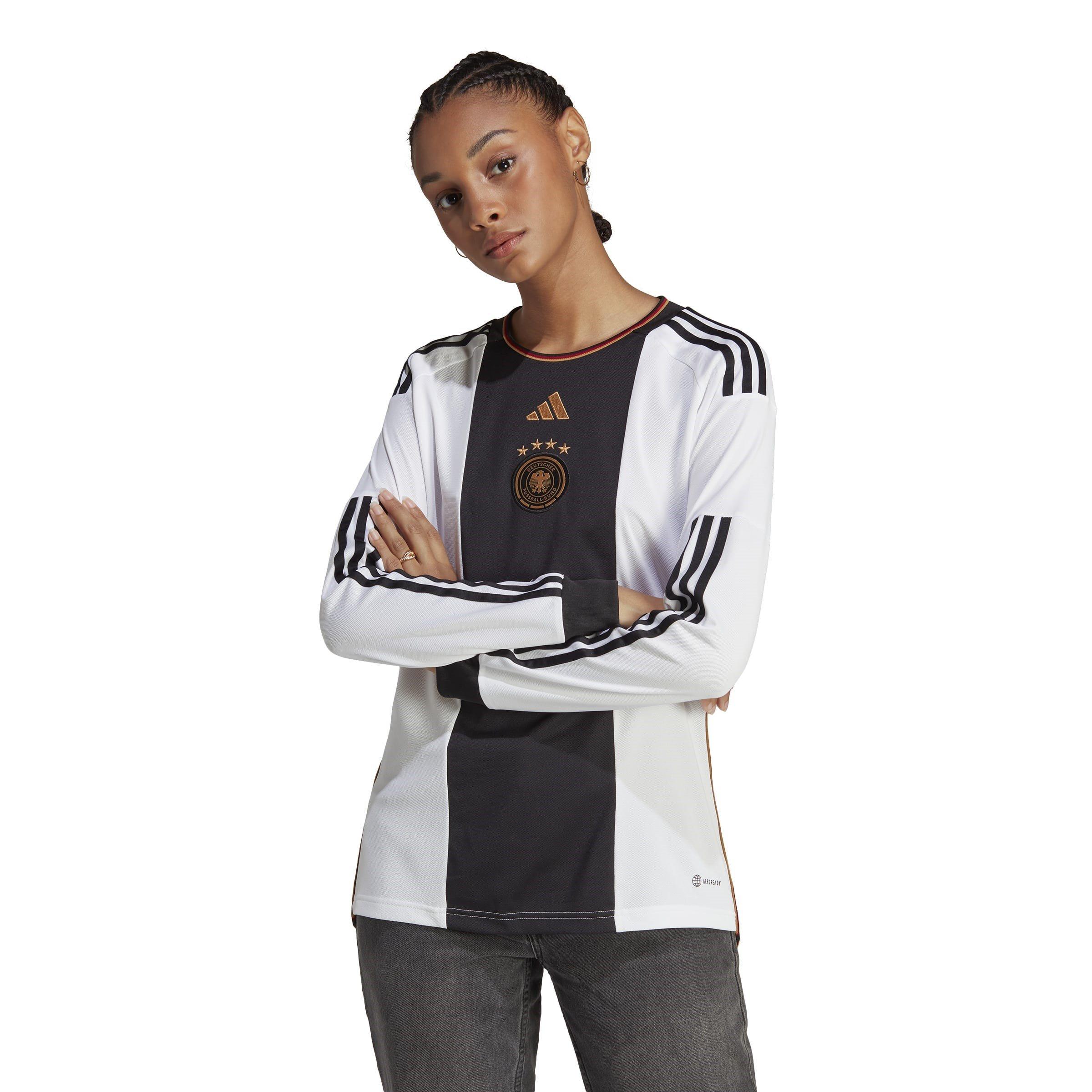 Weiß - adidas - Germany Home Long Sleeve Shirt 2022 Womens - 3