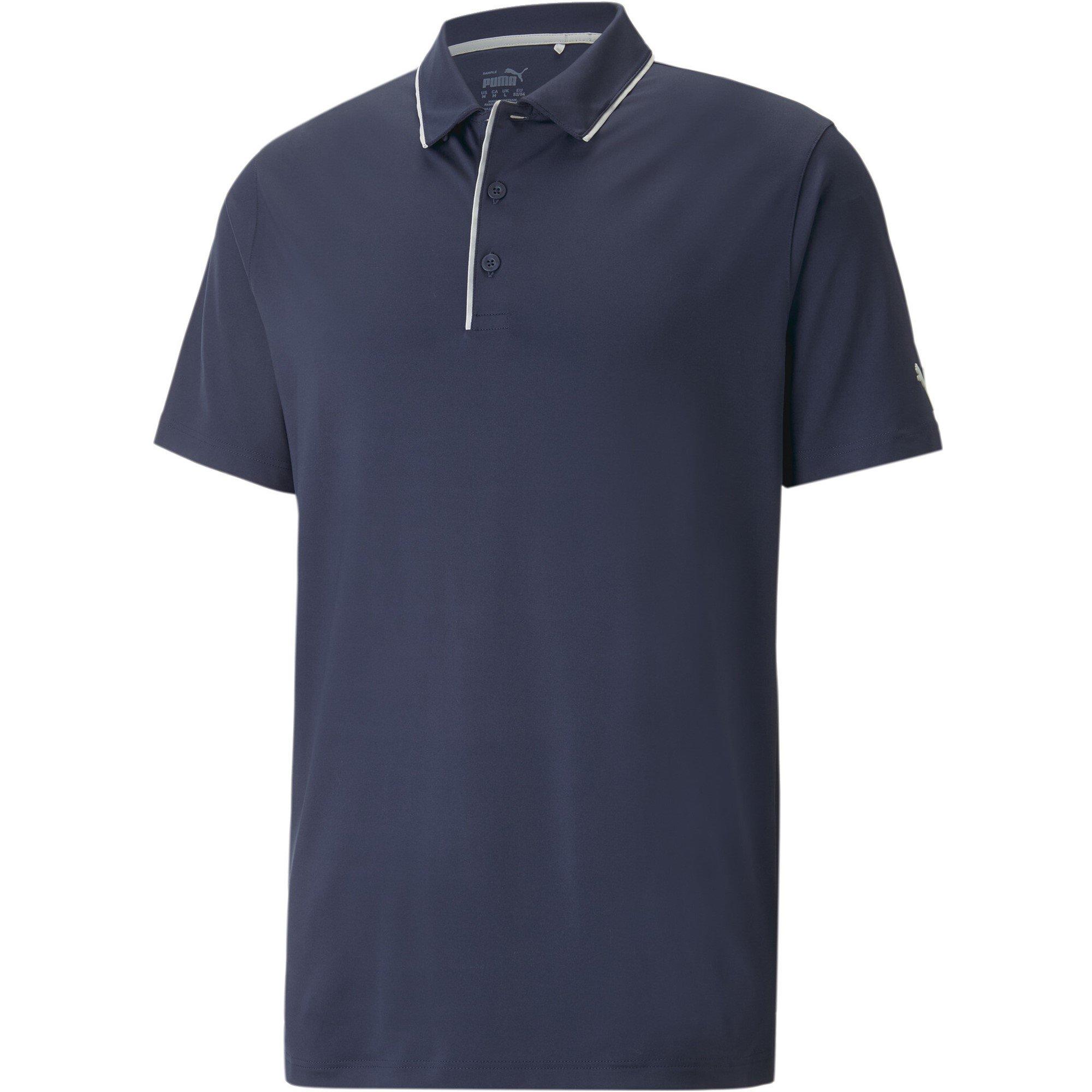 Blu Marino/Nero - Puma - Mattr Bridges Short-Sleeve Performance Polo - 1