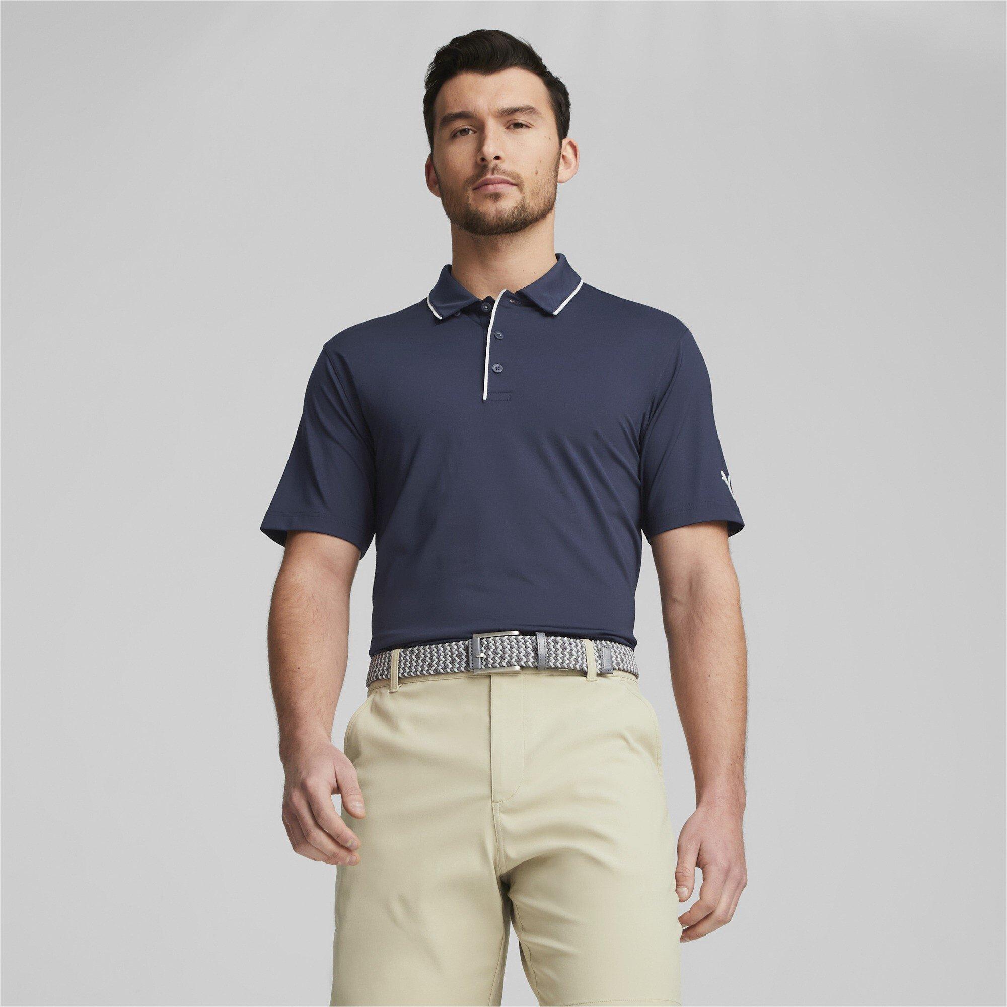 Blu Marino/Nero - Puma - Mattr Bridges Short-Sleeve Performance Polo - 2