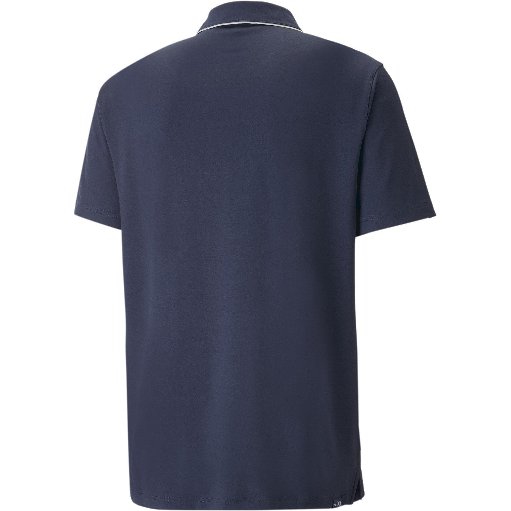 Blu Marino/Nero - Puma - Mattr Bridges Short-Sleeve Performance Polo - 6