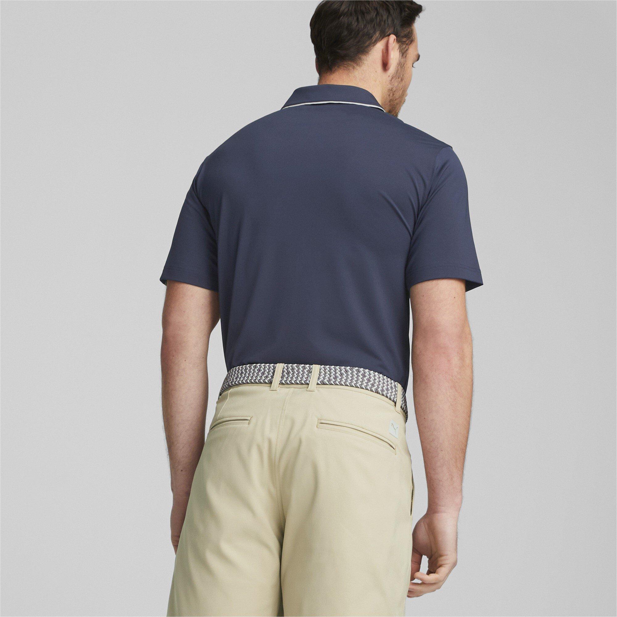 Blu Marino/Nero - Puma - Mattr Bridges Short-Sleeve Performance Polo - 4
