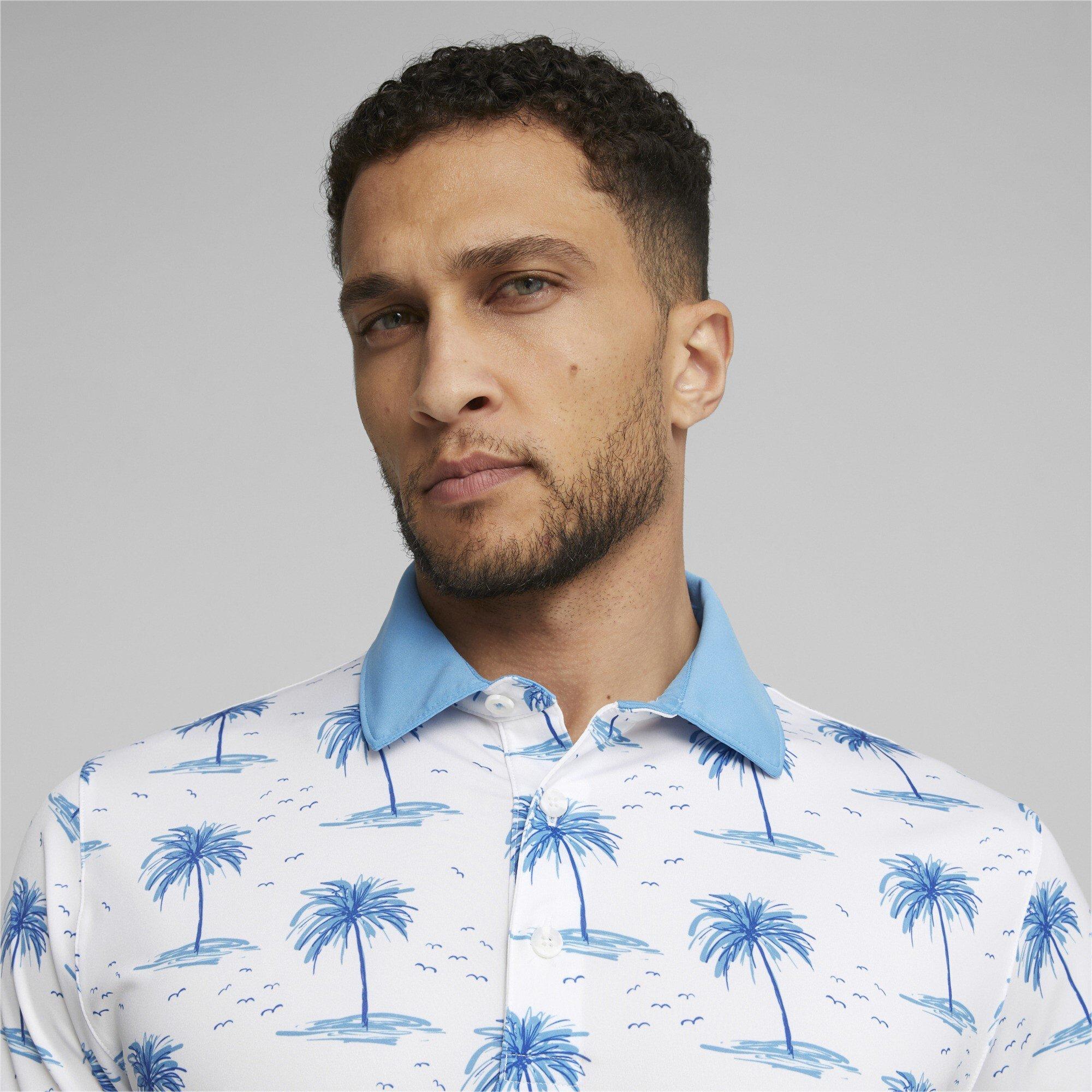 Wit/Blauw - Puma - Short-Sleeve Performance Polo Shirt - 3