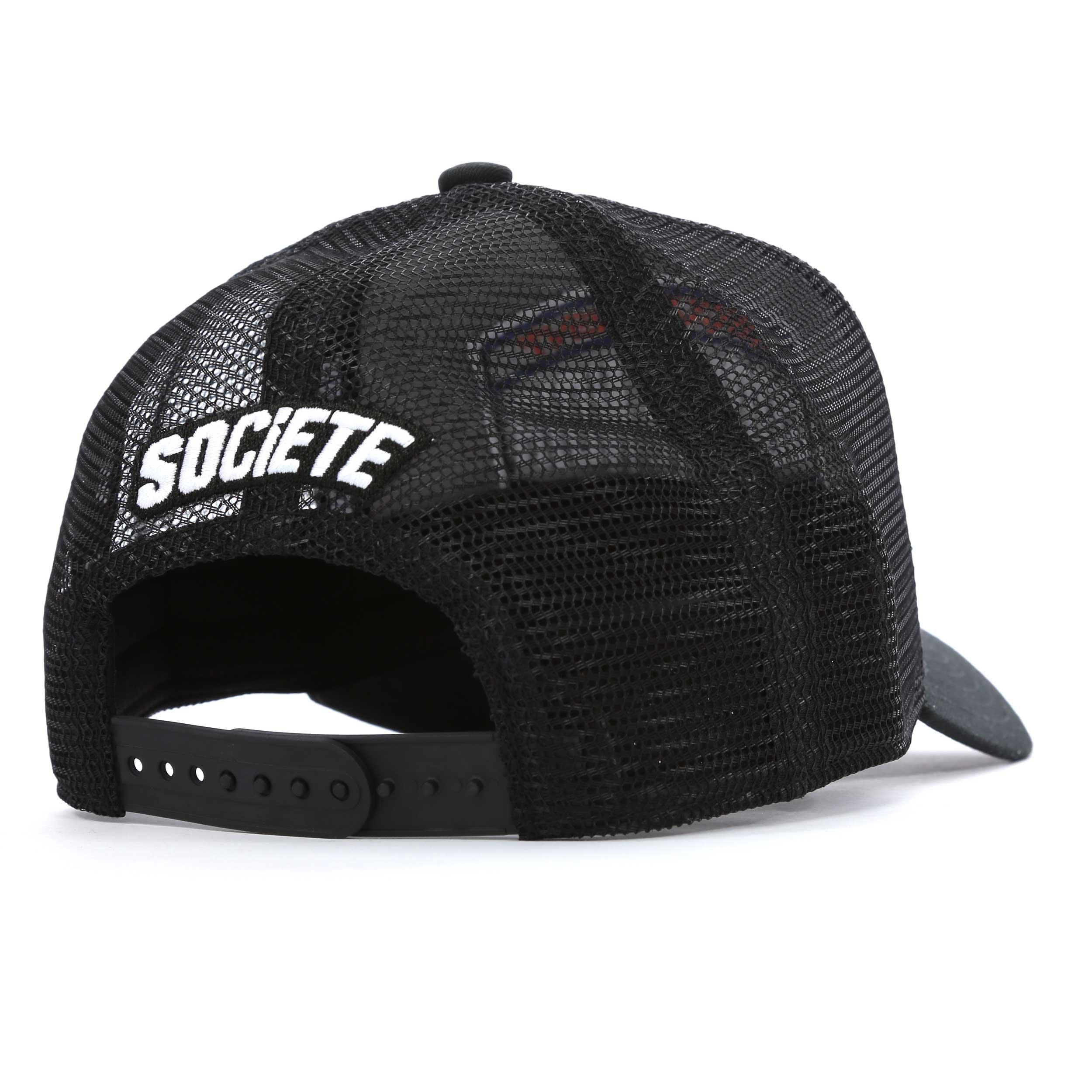 Black/Blue - Societe Noir - Men's Marais Trucker Cap - 2