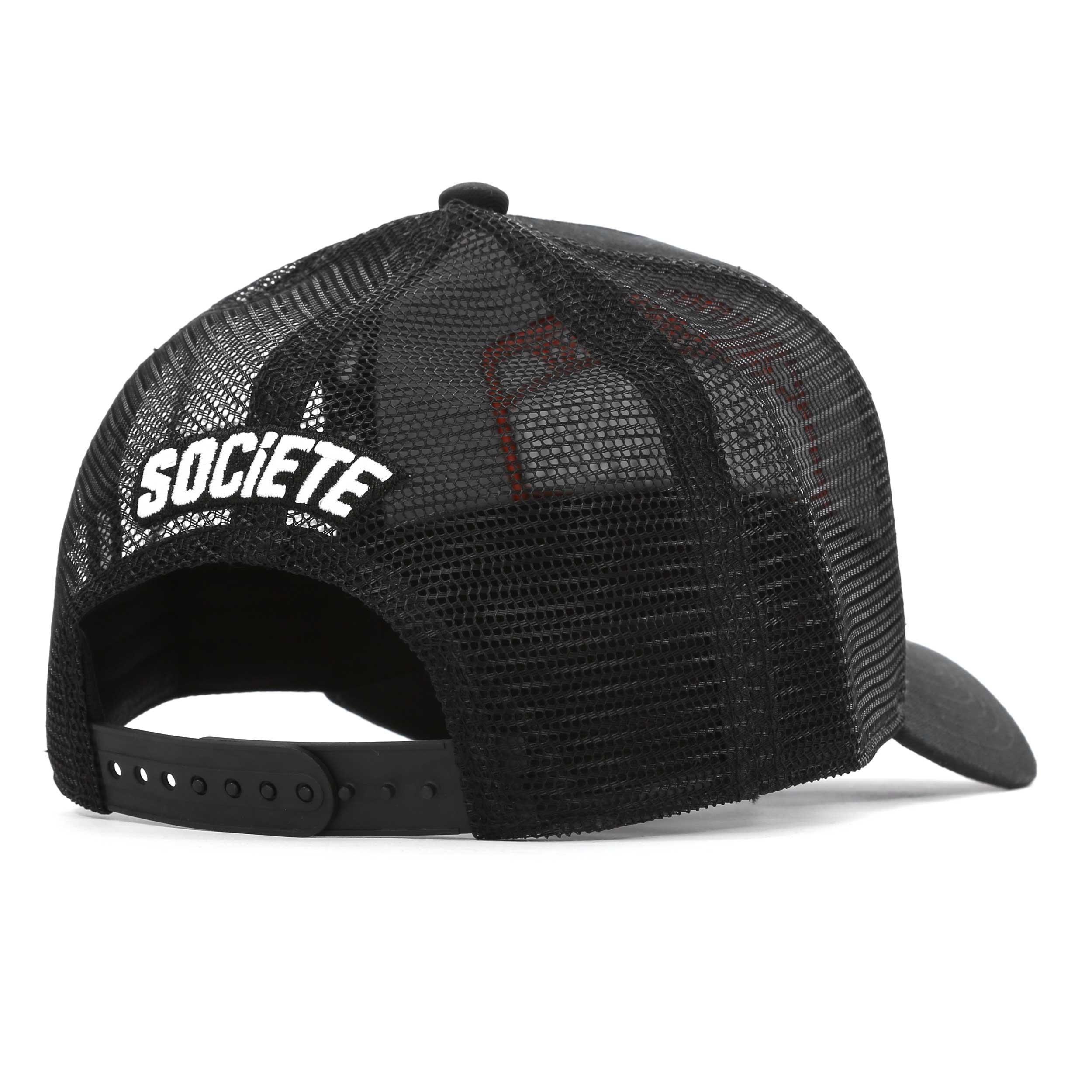 Black/Orange - Societe Noir - Men's Marais Trucker Cap - 2