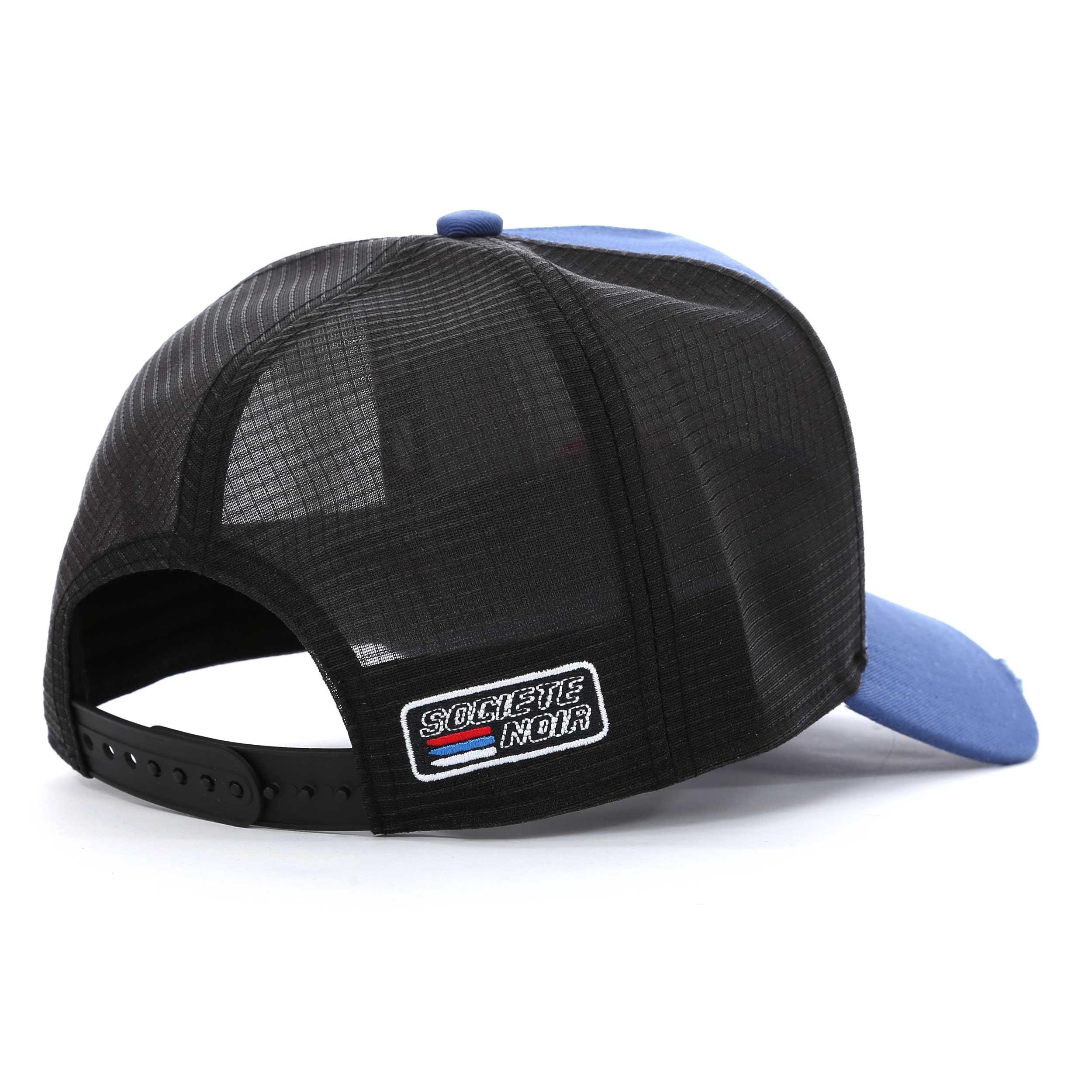 Blue/Black - Societe Noir - Men's Paris Mesh Trucker Cap - 2
