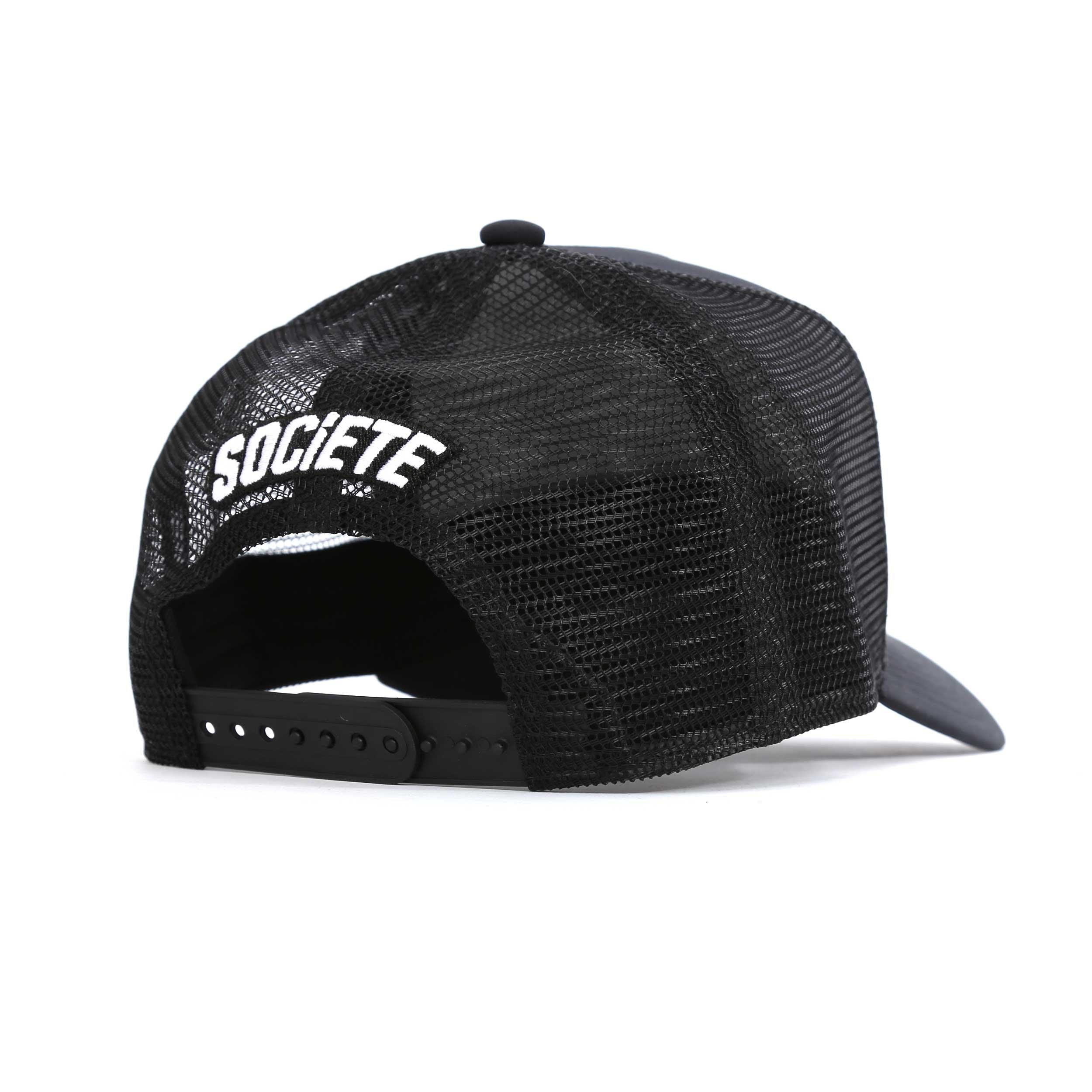 Black/White - Societe Noir - Men's Reflective Trucker Caps - 2