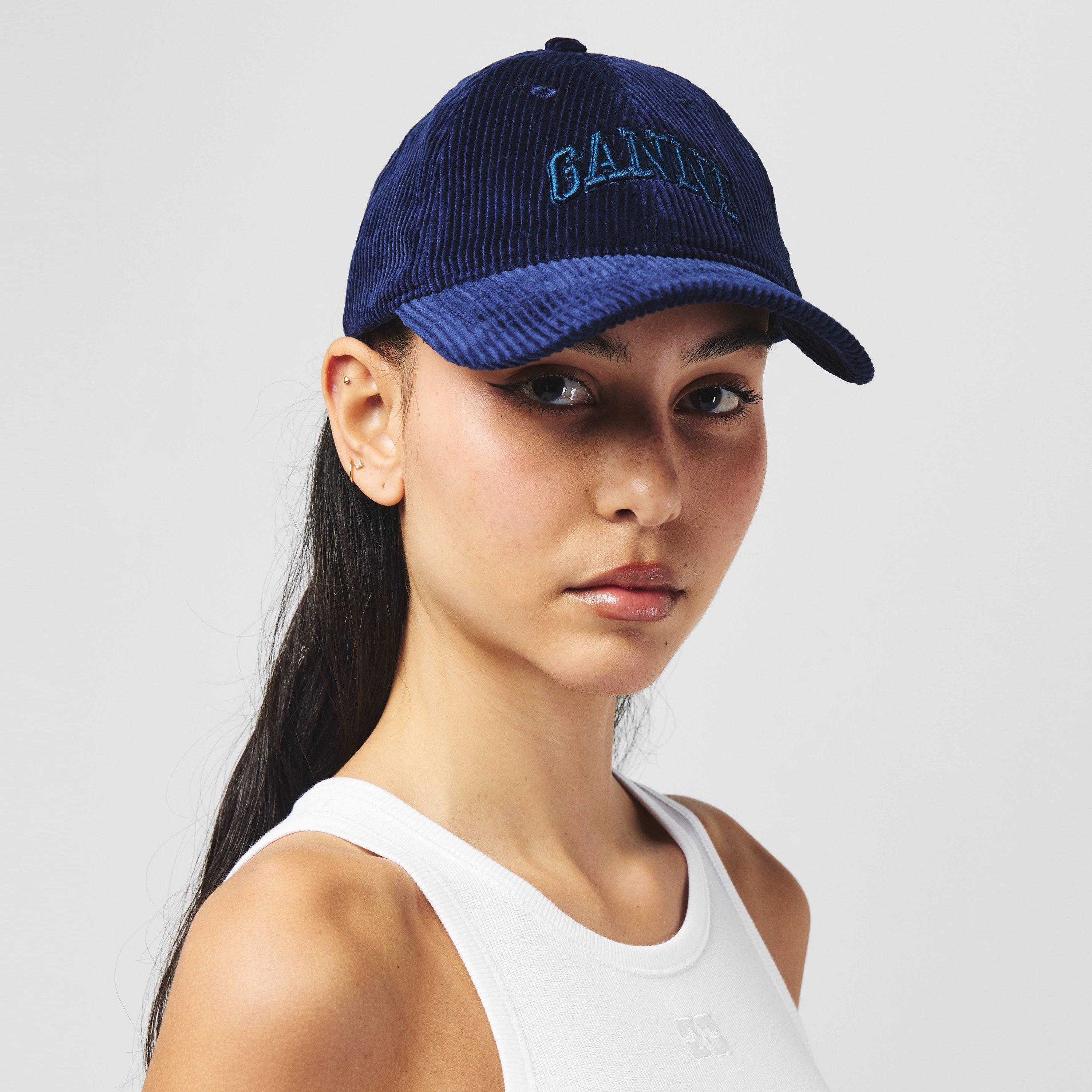 ☆Ganni☆ Logo Corduroy Ball Cap Dark Navy A6472642 MUSINSA | GANNI Logo Corduroy Ball Cap - Dark Navy / A6472642