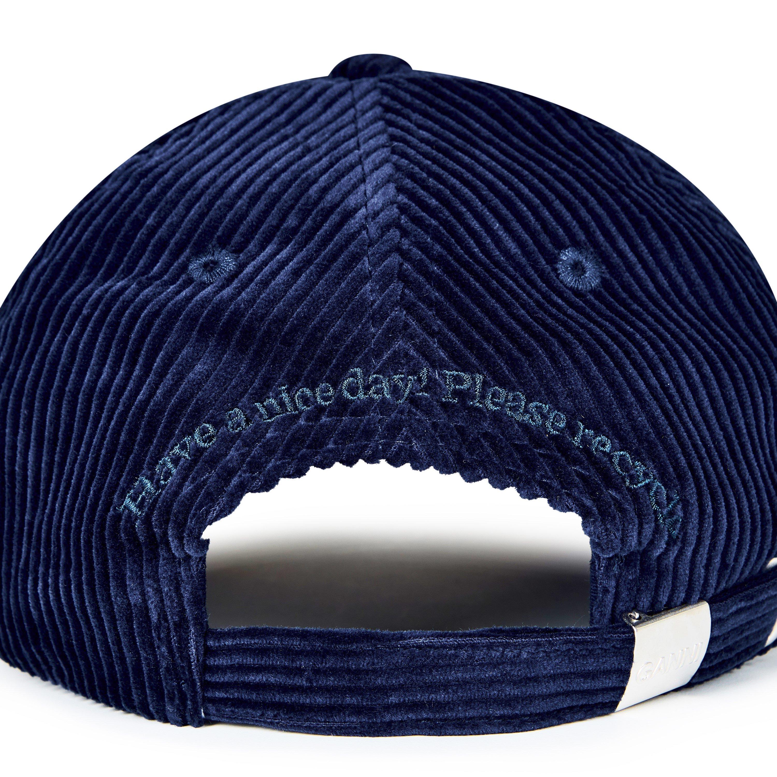 ☆Ganni☆ Logo Corduroy Ball Cap Dark Navy A6472642 MUSINSA | GANNI Logo Corduroy Ball Cap - Dark Navy / A6472642