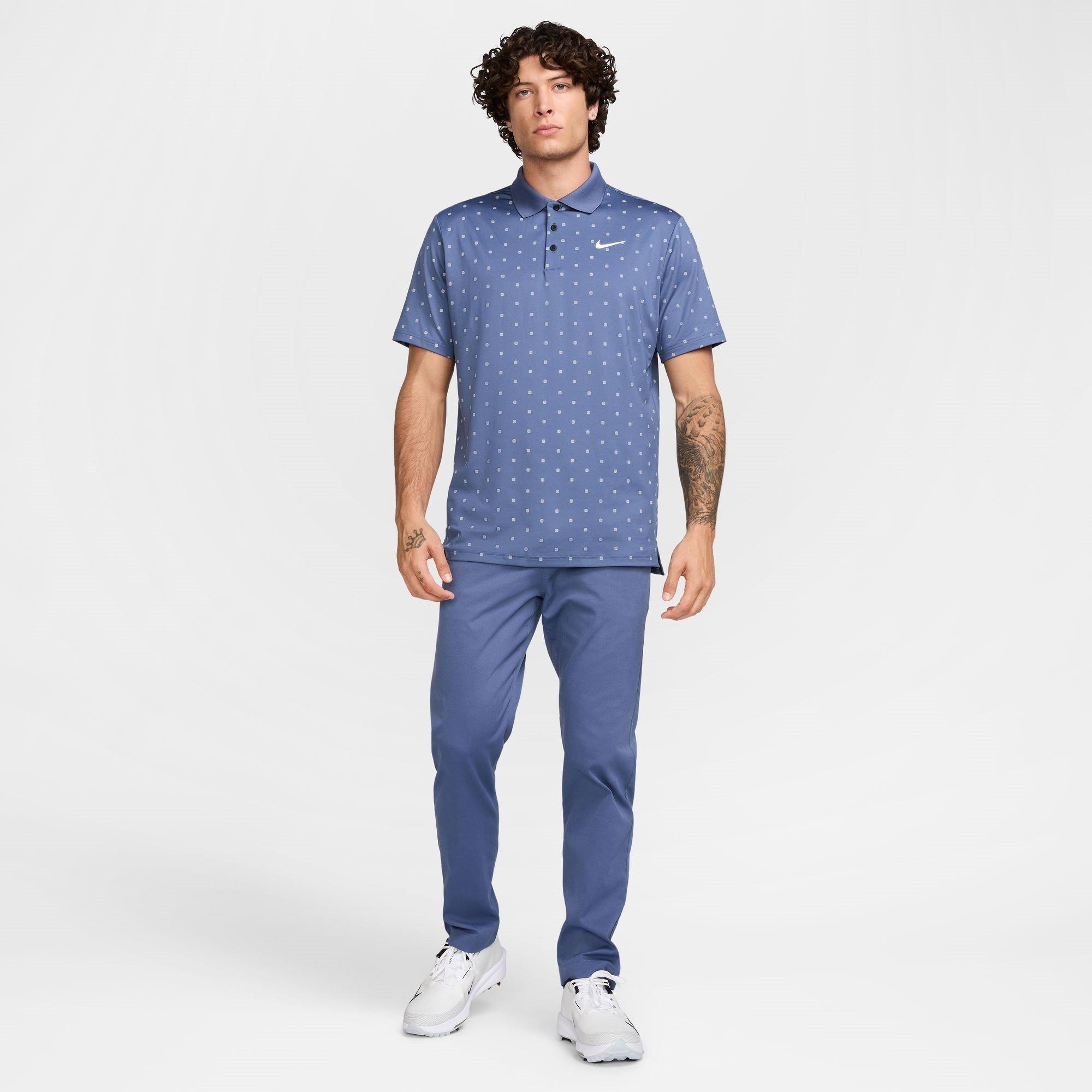 Azul difuso - Nike - Tour Print Polo Shirt Mens - 6