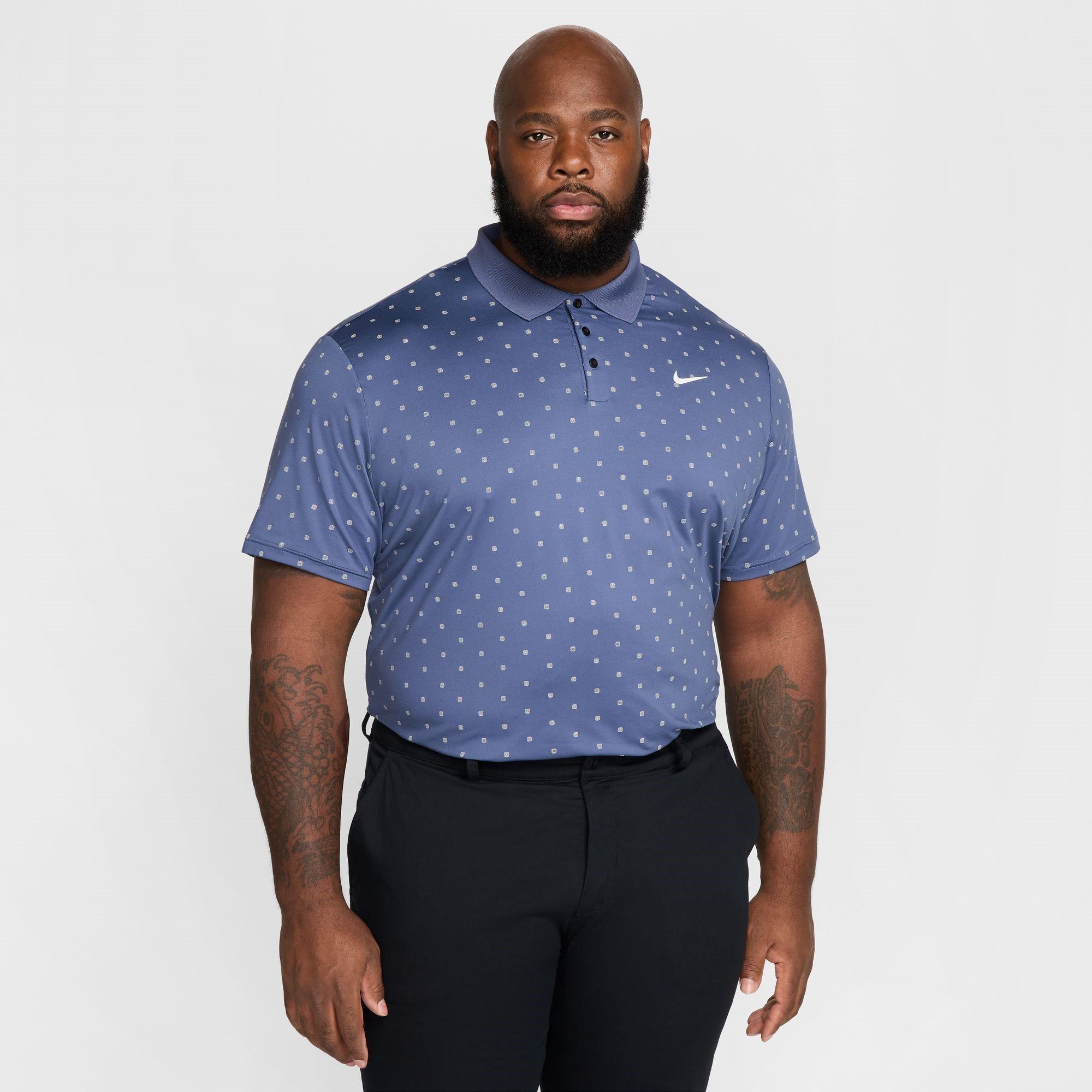 Azul difuso - Nike - Tour Print Polo Shirt Mens - 7